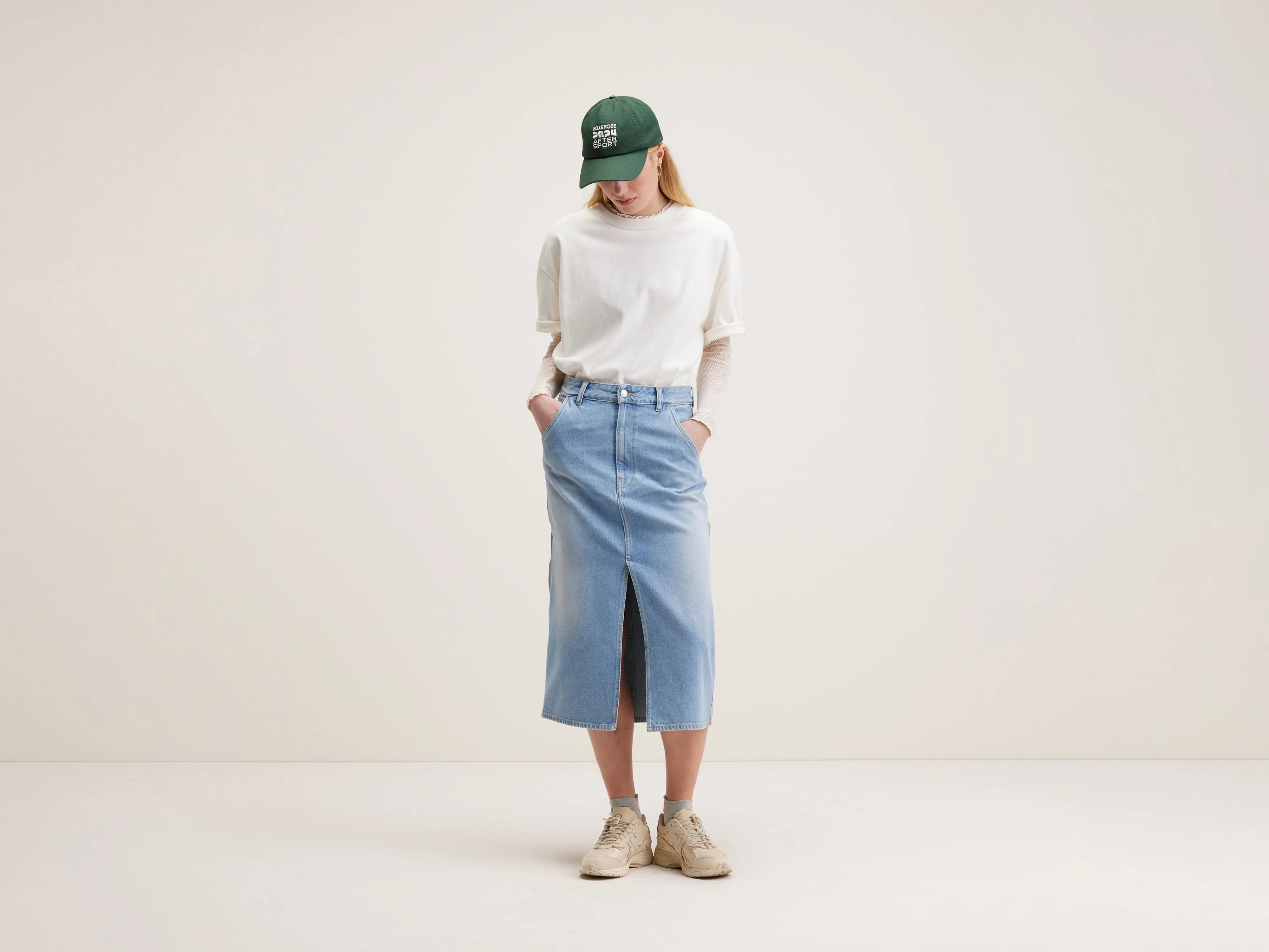 Jupe midi Pluie (242 / W / VINTAGE BLUE)