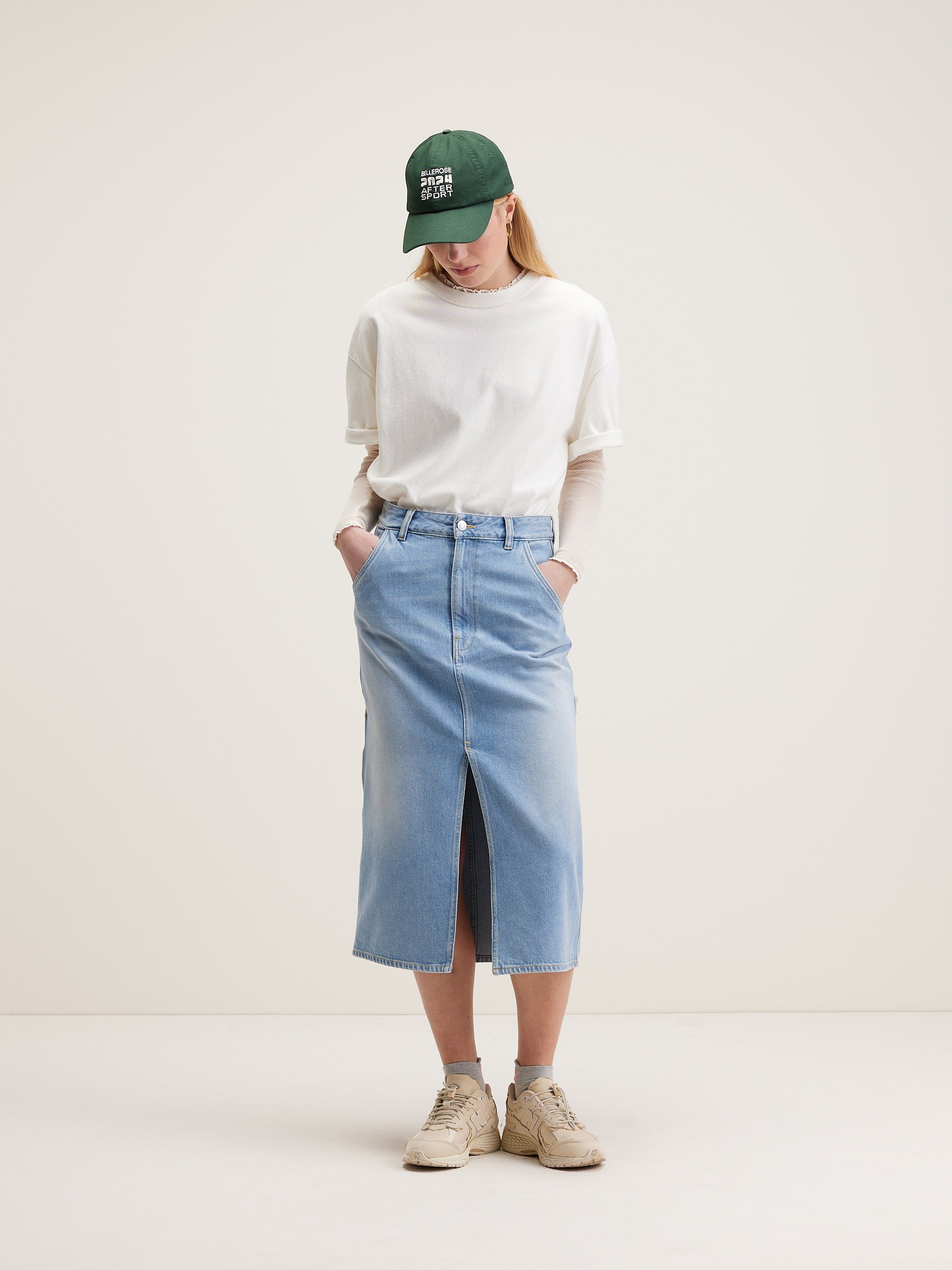 Pluie Midi Skirt - Vintage blue For Women | Bellerose