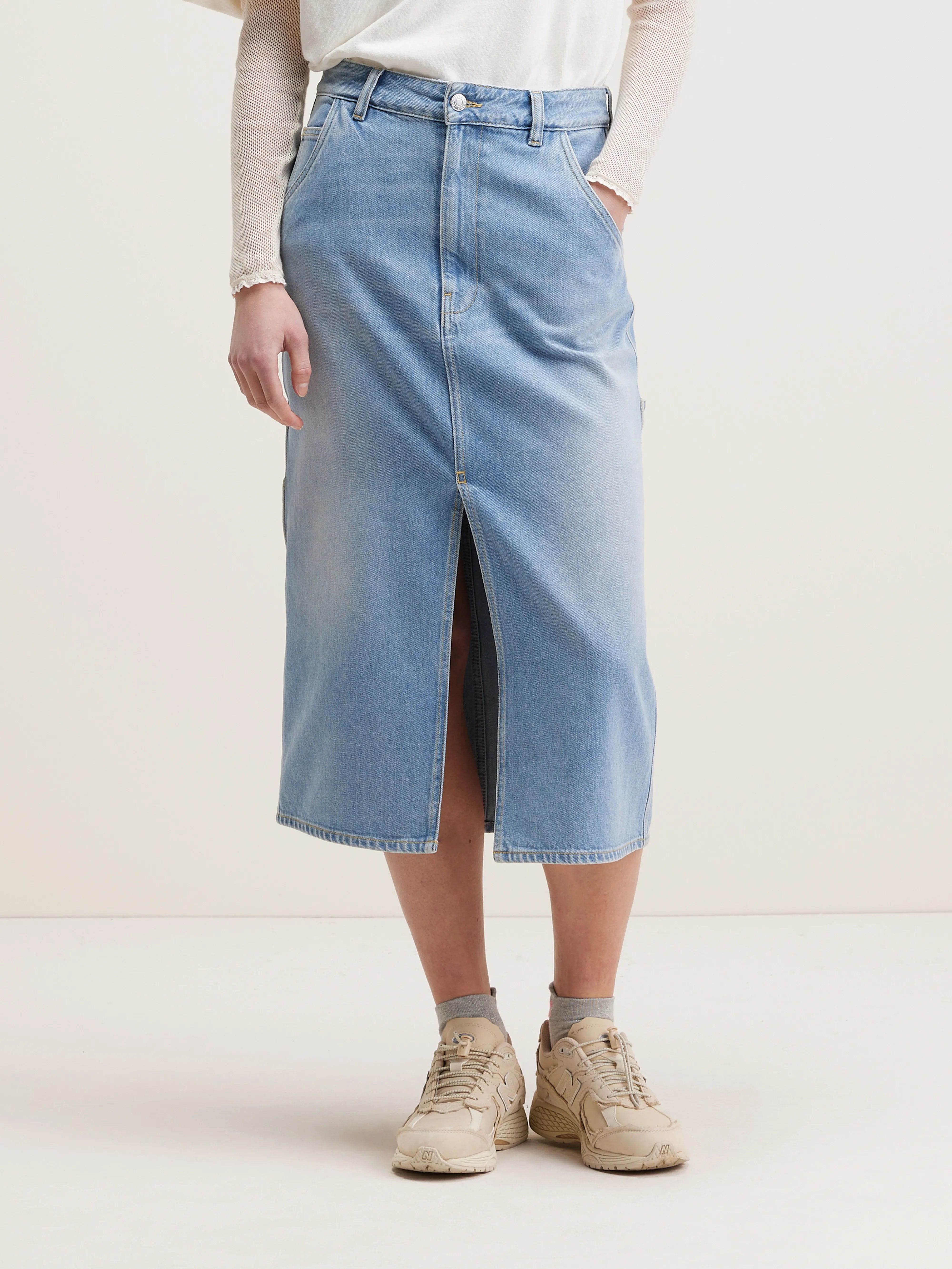 Pluie Midi Skirt - Vintage blue For Women | Bellerose