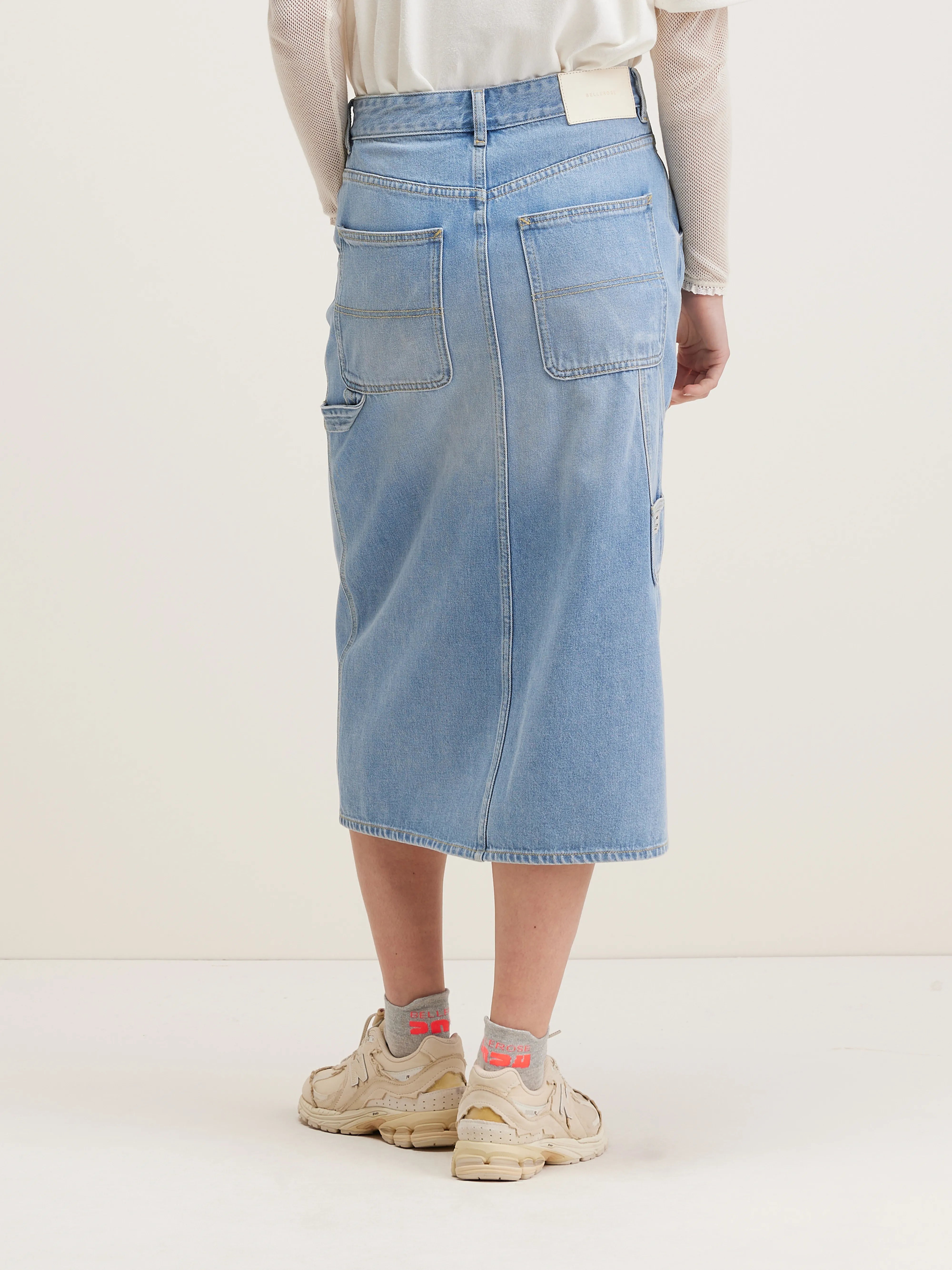 Pluie Midi Skirt - Vintage blue For Women | Bellerose