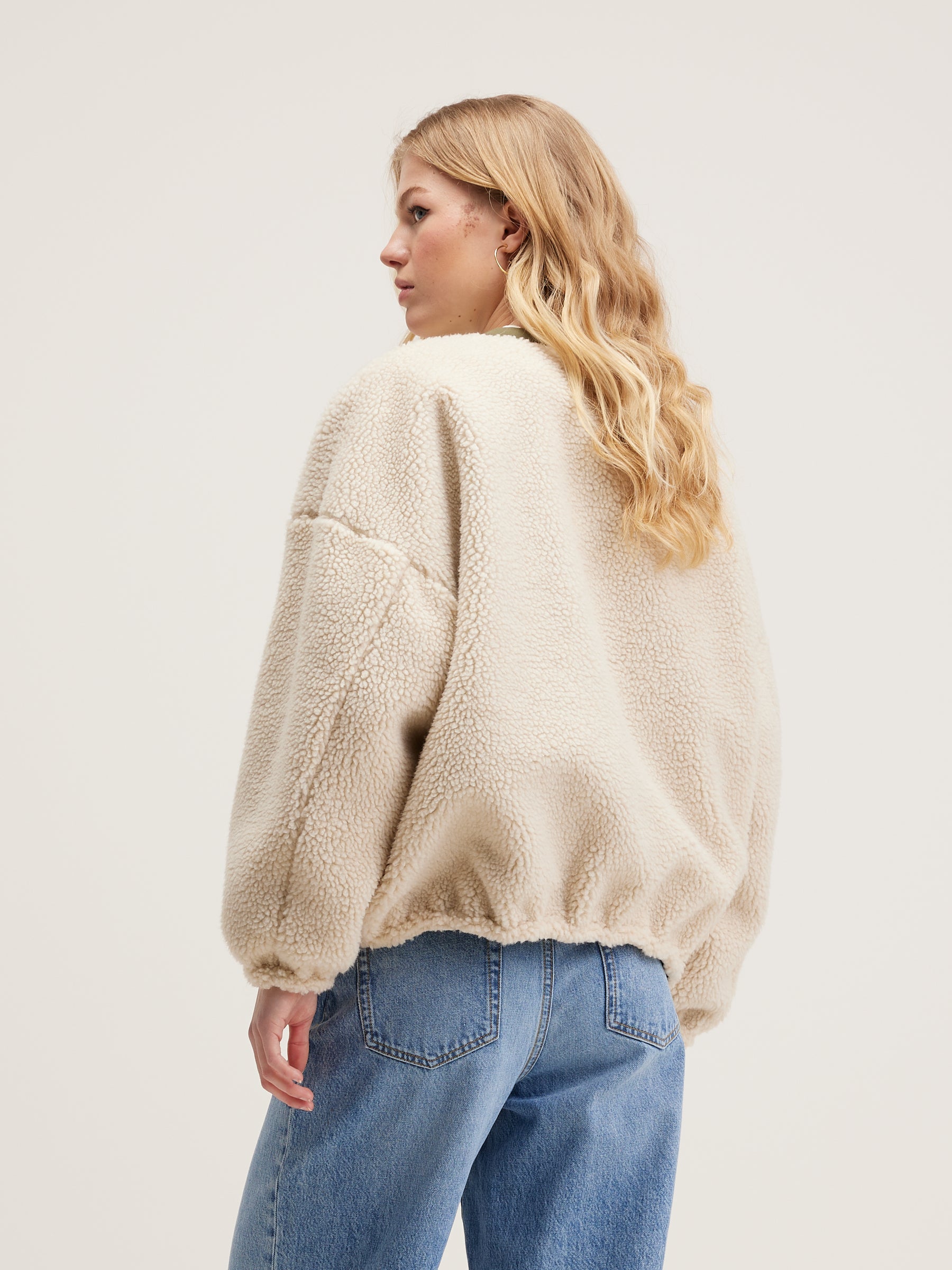 Janice Teddy Jacket - Cream / Naval For Women | Bellerose