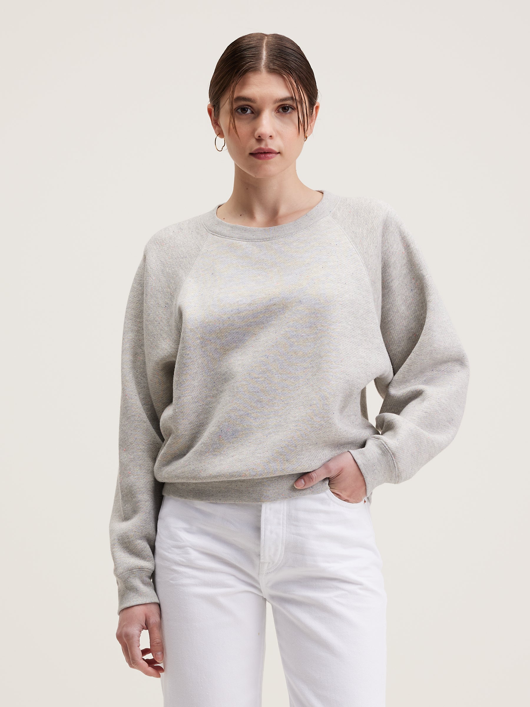 Fella Relaxed Sweatshirt - Heather grey For Women | Bellerose