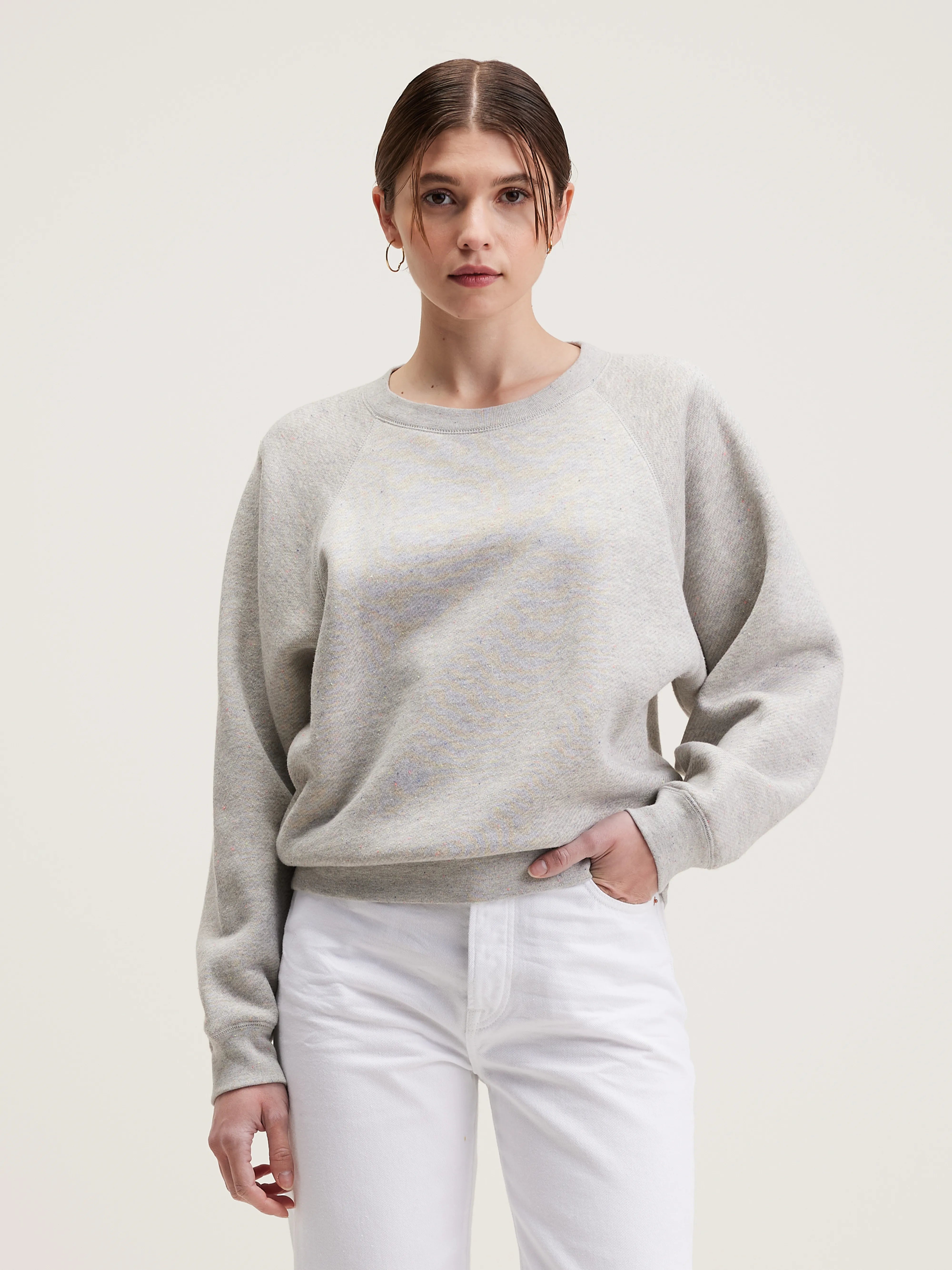 Sweatshirt Décontracté Fella - Heather grey Pour Femme | Bellerose