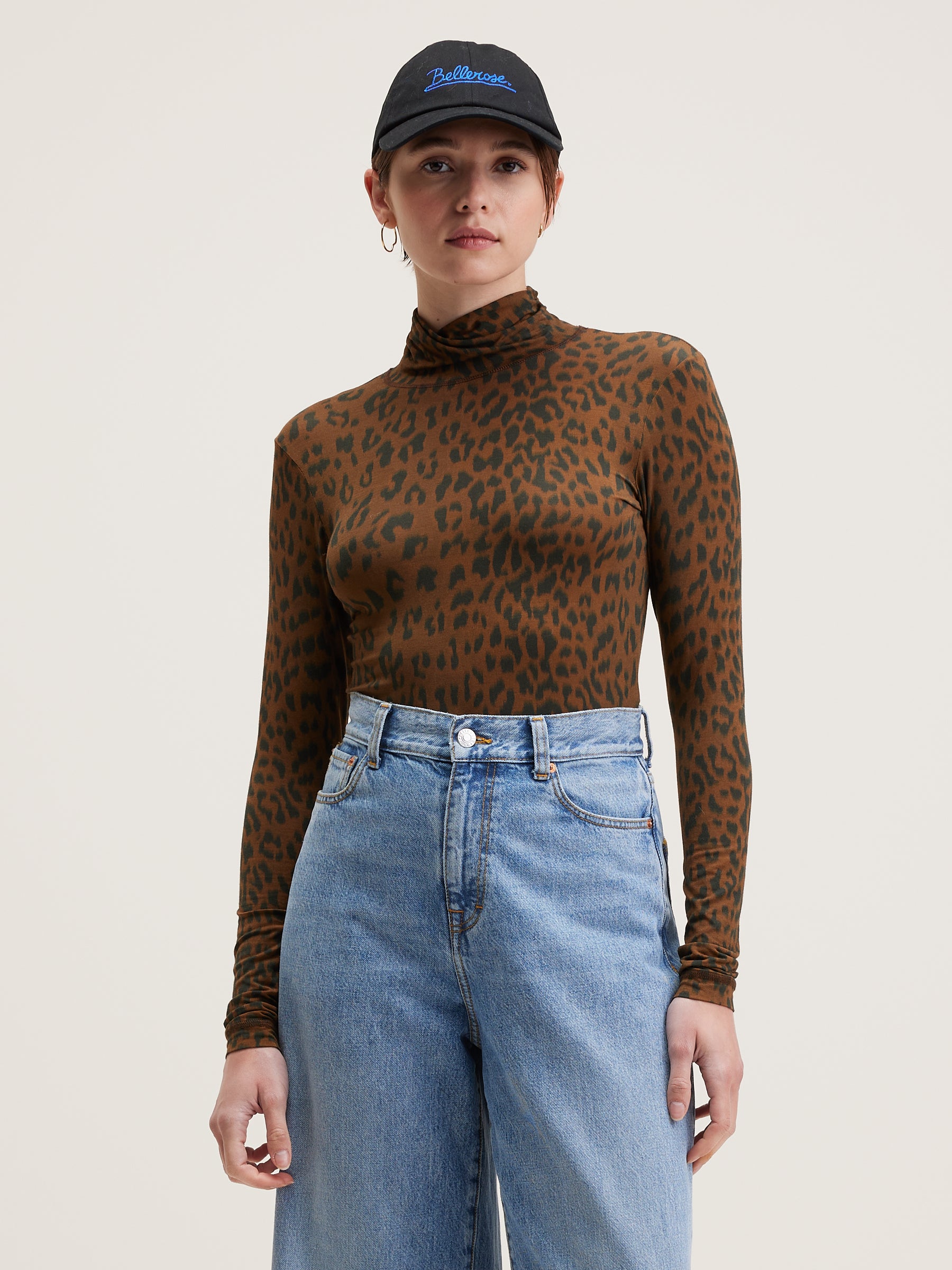 Vinny Turtle Neck T-shirt - Coffee For Women | Bellerose