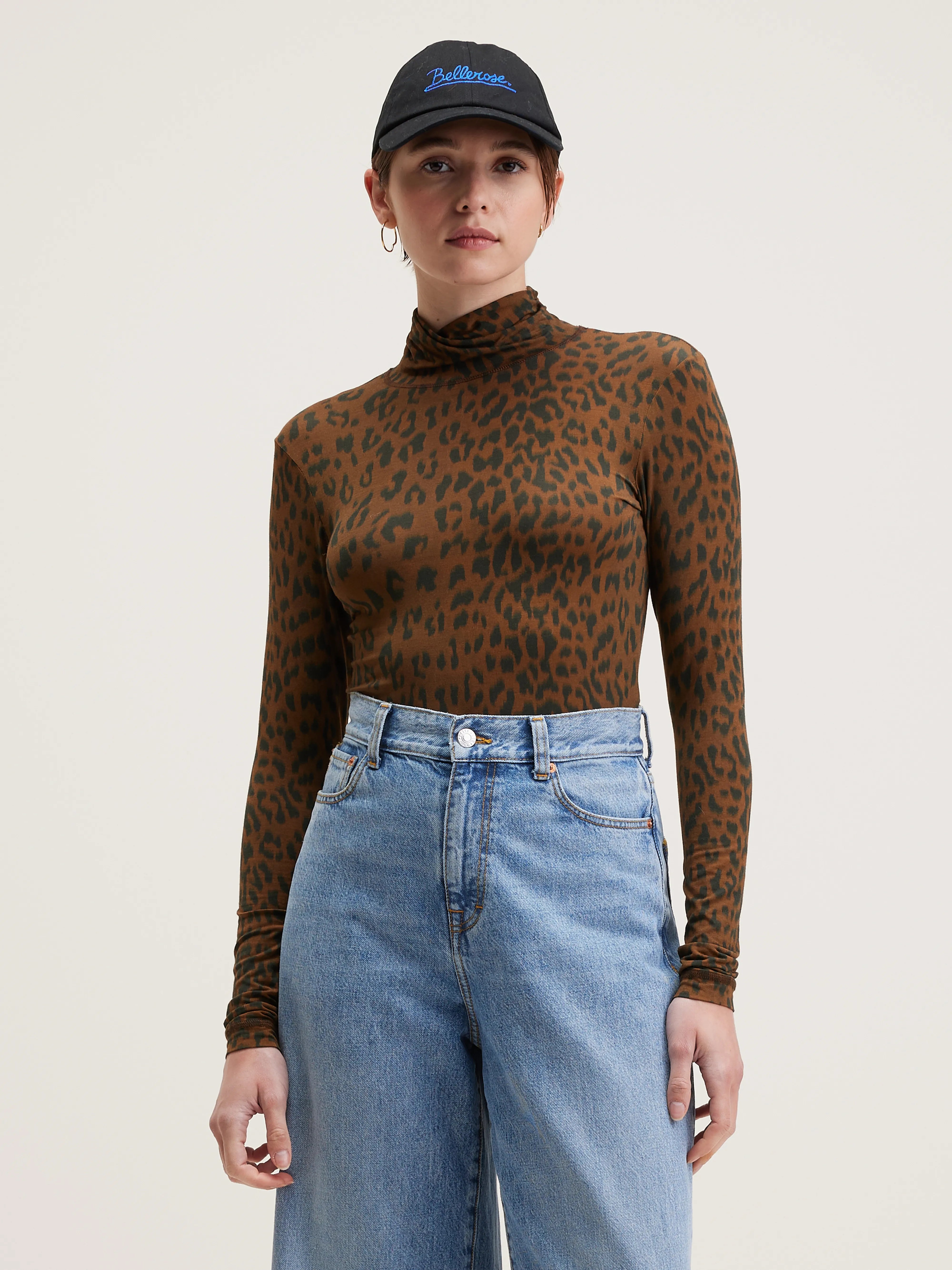 Vinny Turtle Neck T-shirt - Coffee For Women | Bellerose