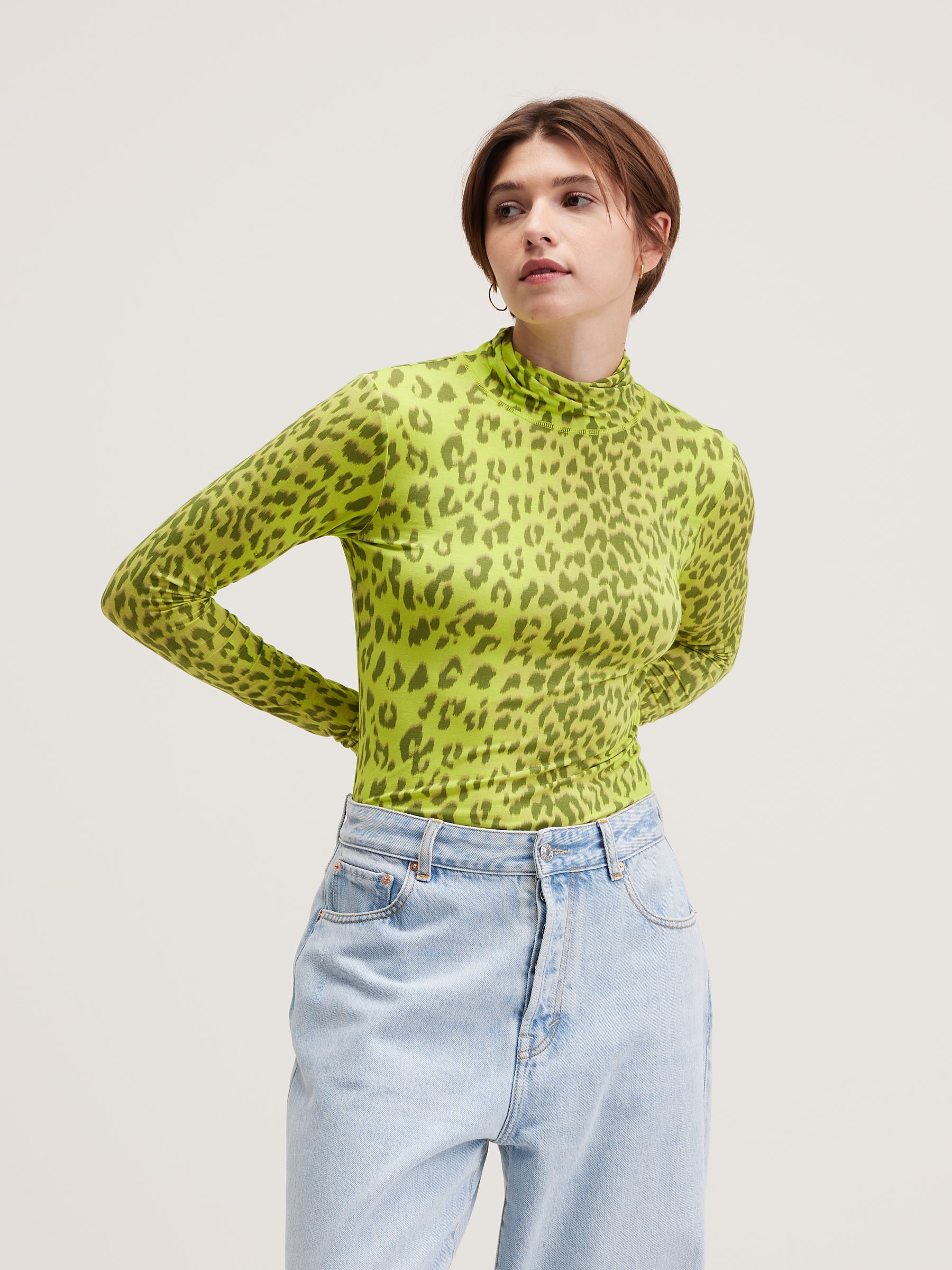 Vinny Turtleneck T-shirt - Fluo For Women | Bellerose