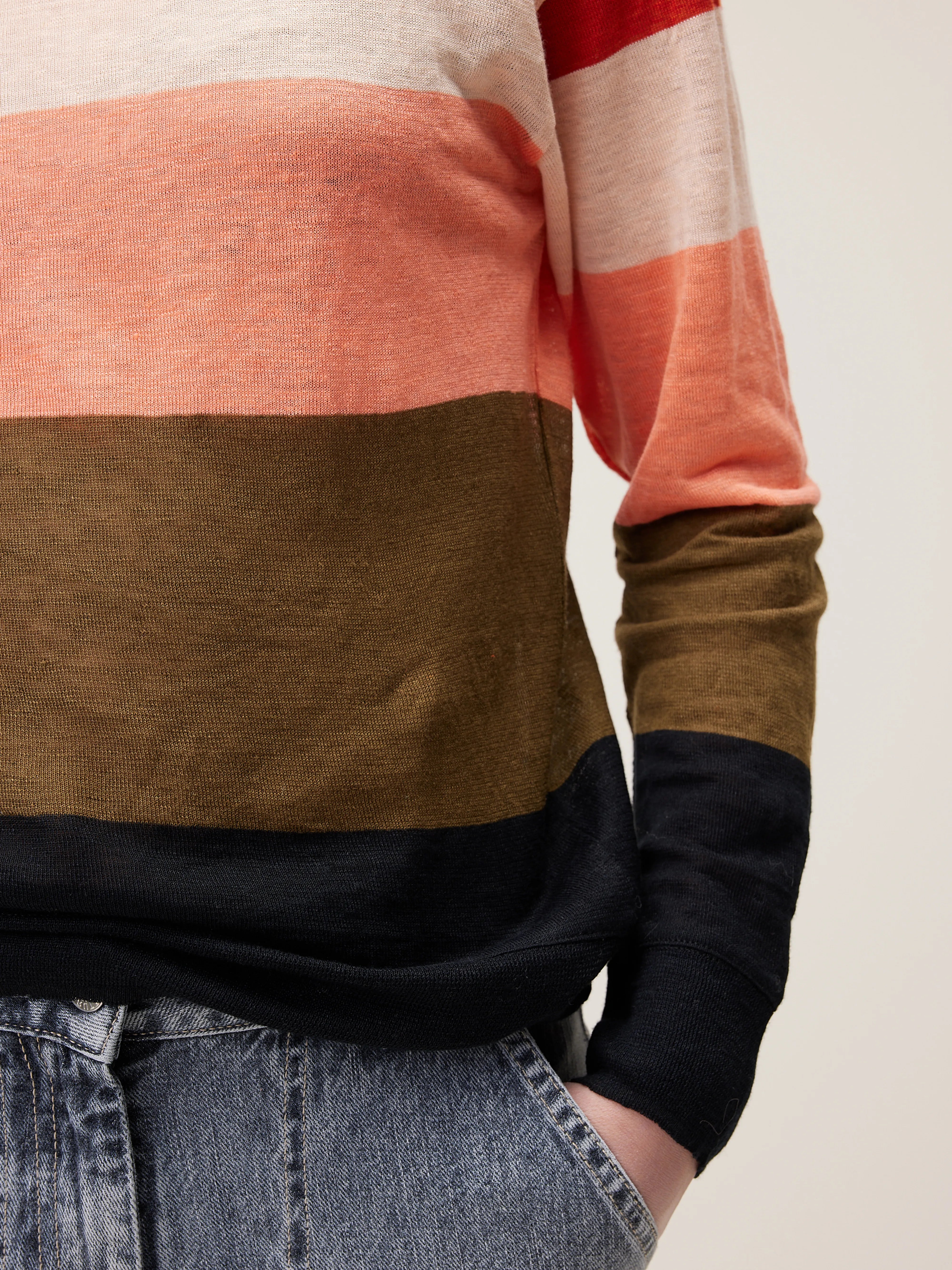 Senia relaxed t-shirt (242 / W / STRIPE B)