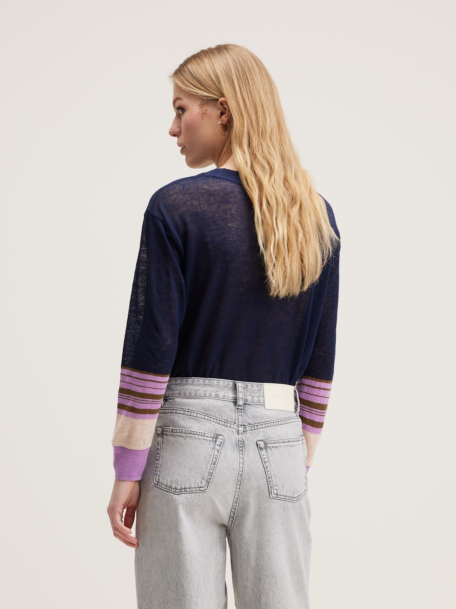 Senia Relaxed T-shirt - Bonbon / Naval For Women | Bellerose