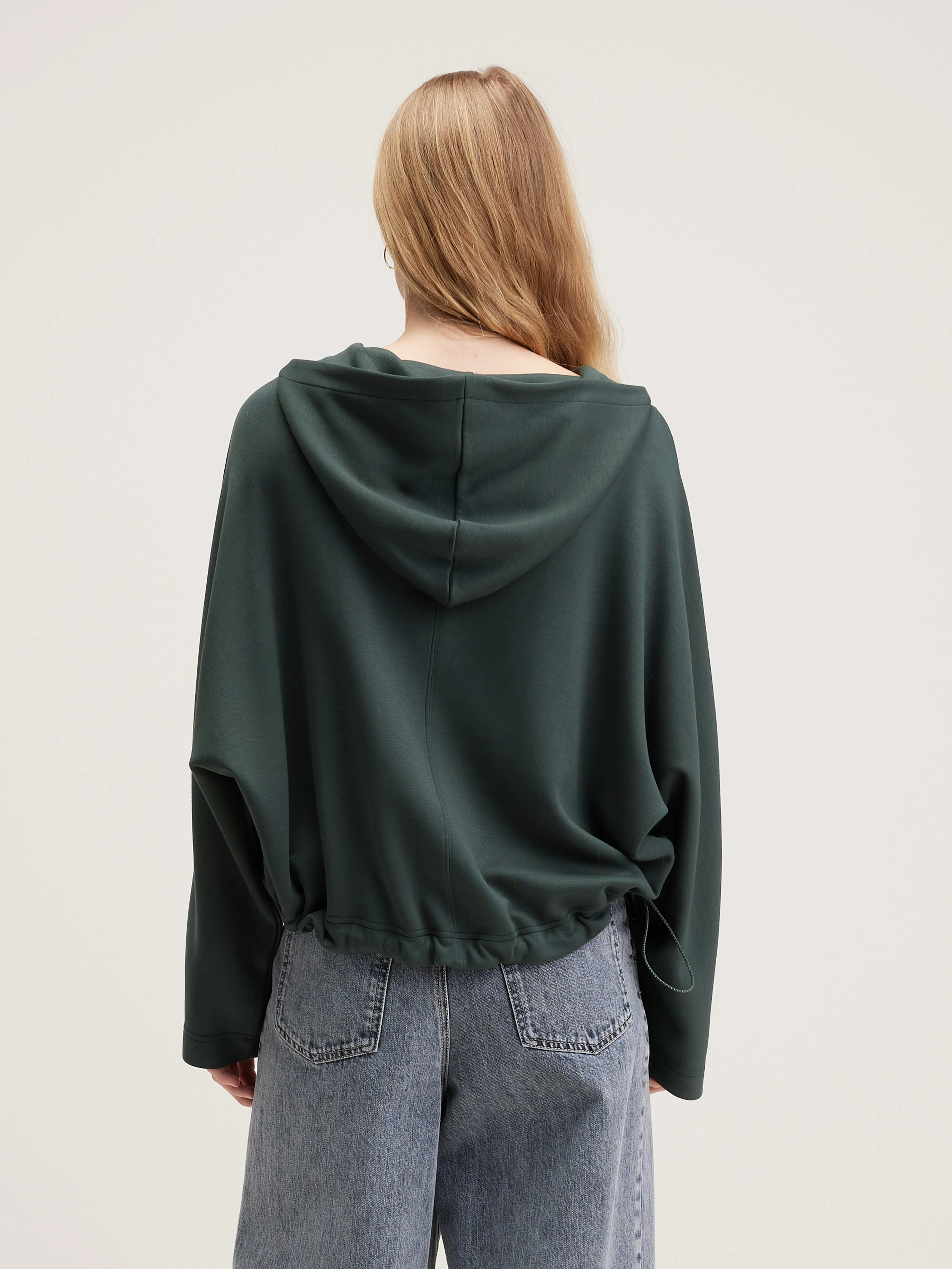 Tates wide-sleeve hoodie (242 / W / HUNTER)