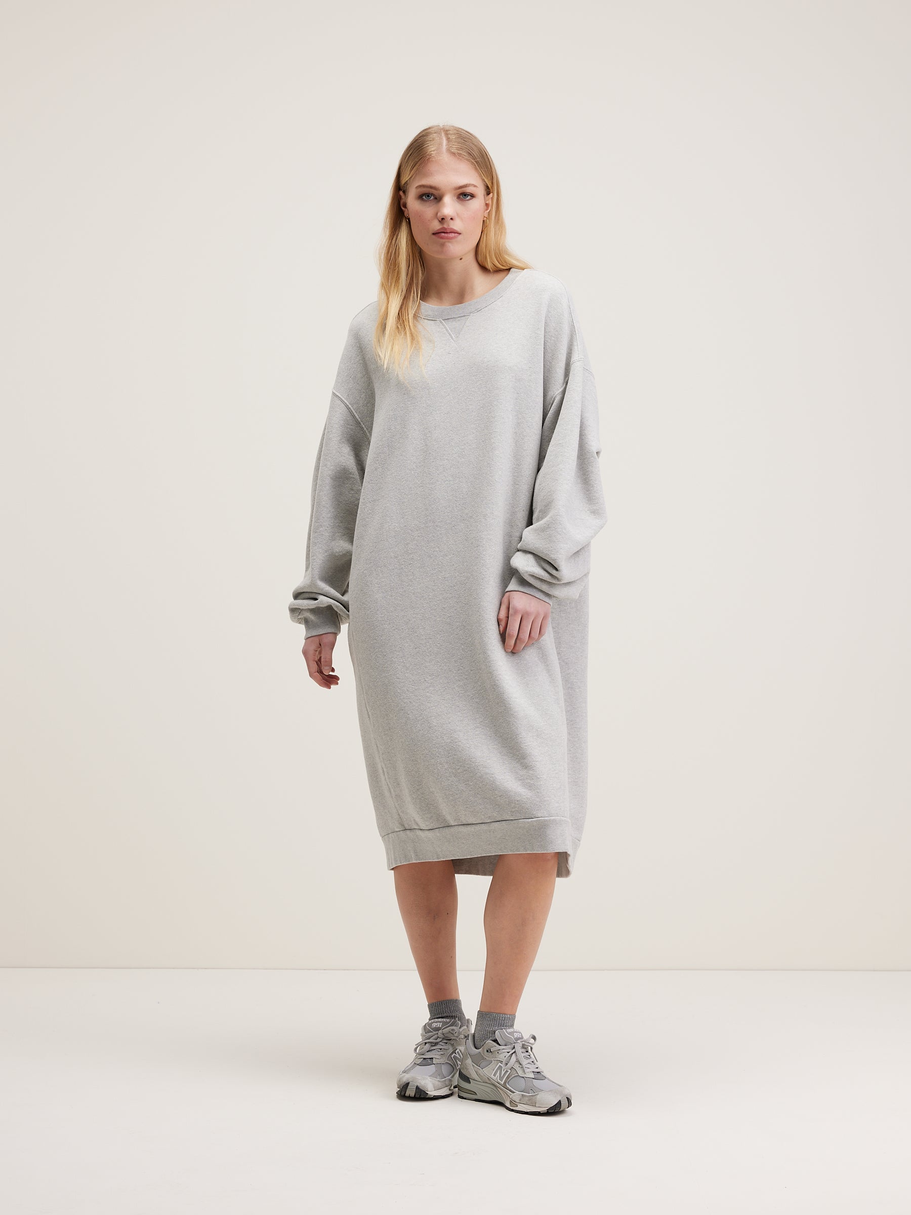 Vrizzie Sweatshirtjurk - Heather grey Voor Dames | Bellerose