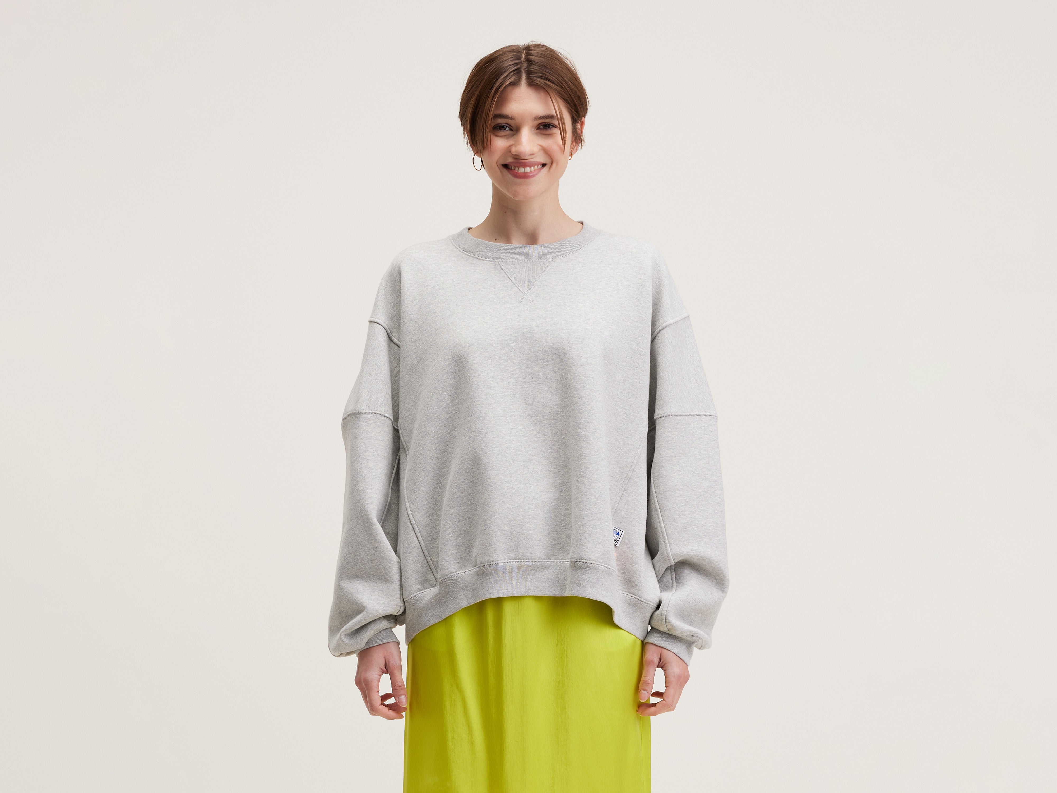 Flips Round-neck Sweatshirt - Heather grey For Women | Bellerose