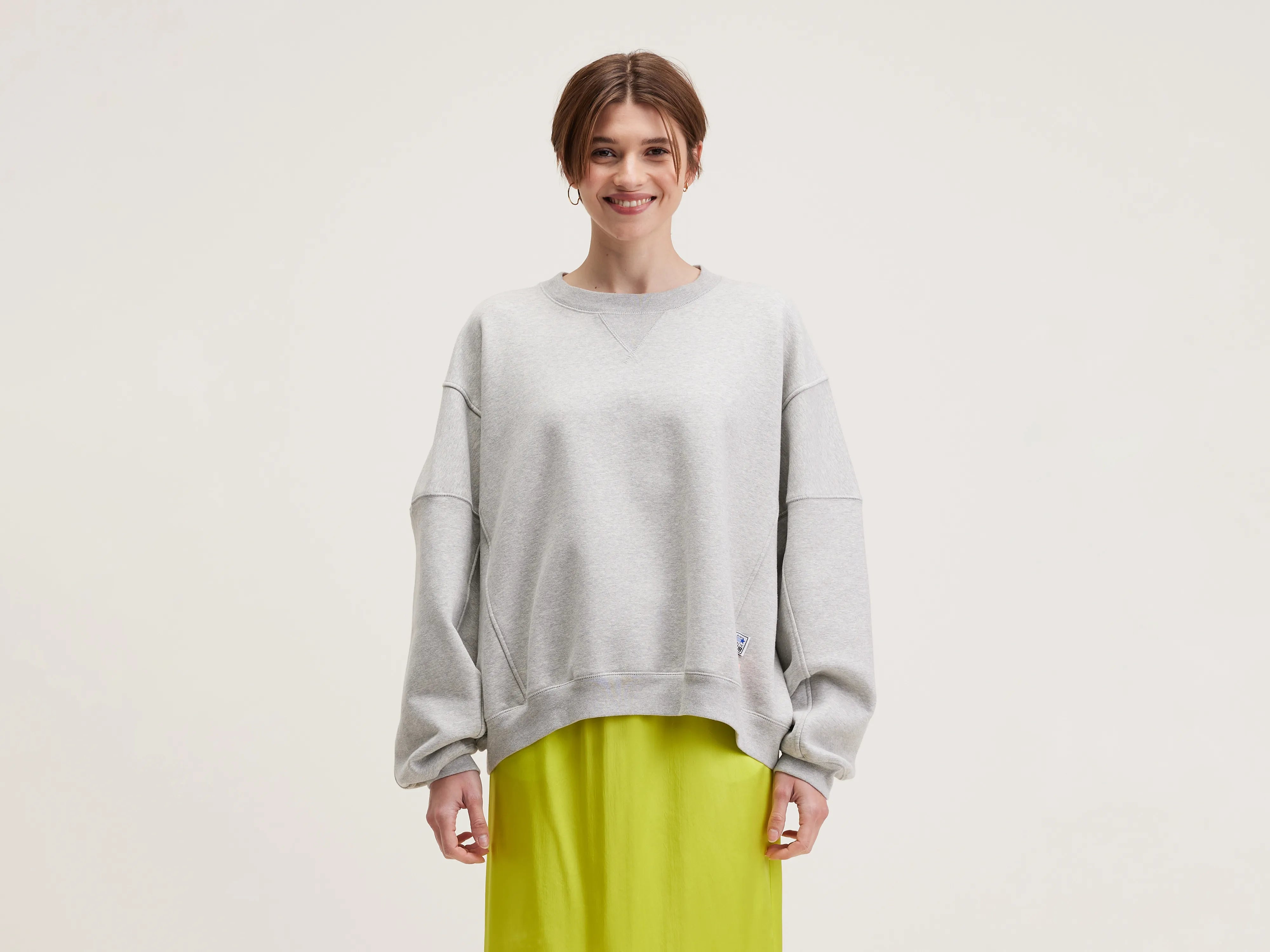 Flips Round-neck Sweatshirt - Heather grey For Women | Bellerose