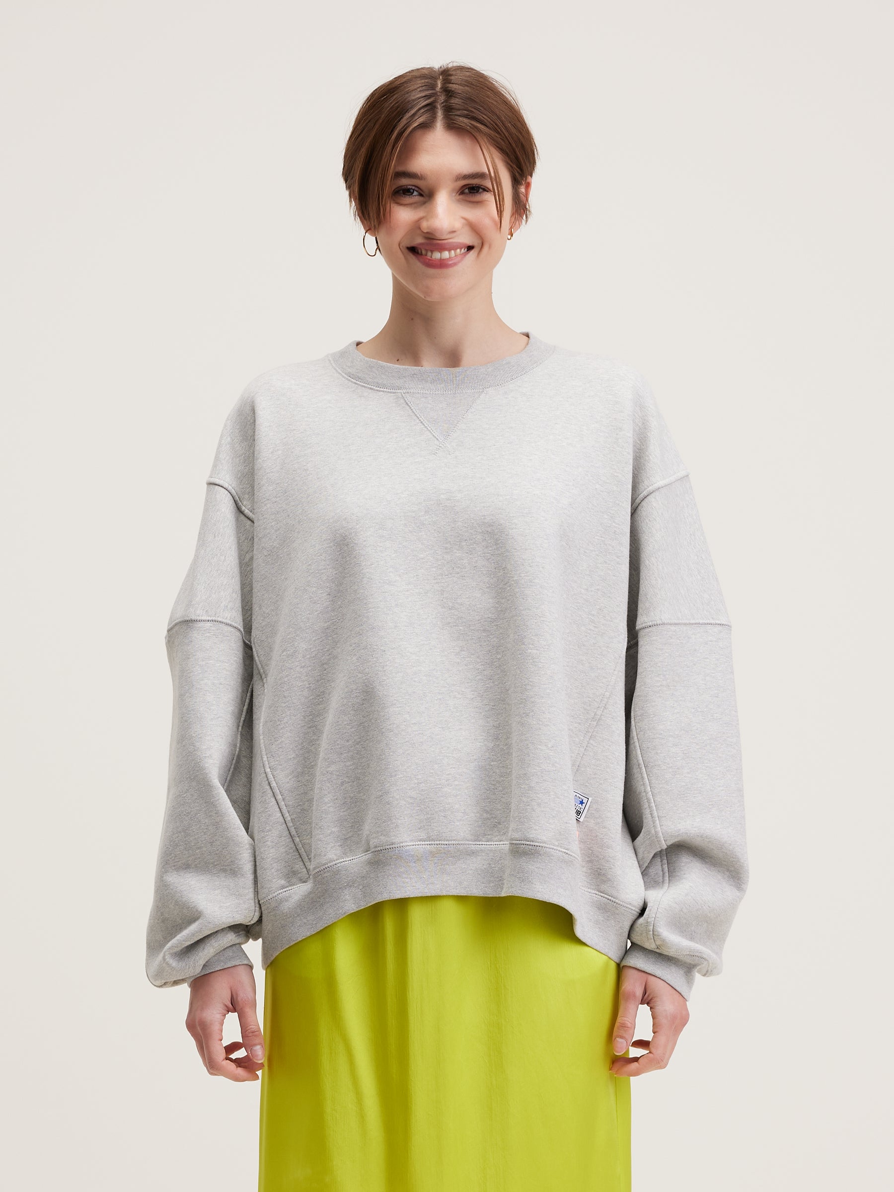 Flips Round-neck Sweatshirt - Heather grey For Women | Bellerose