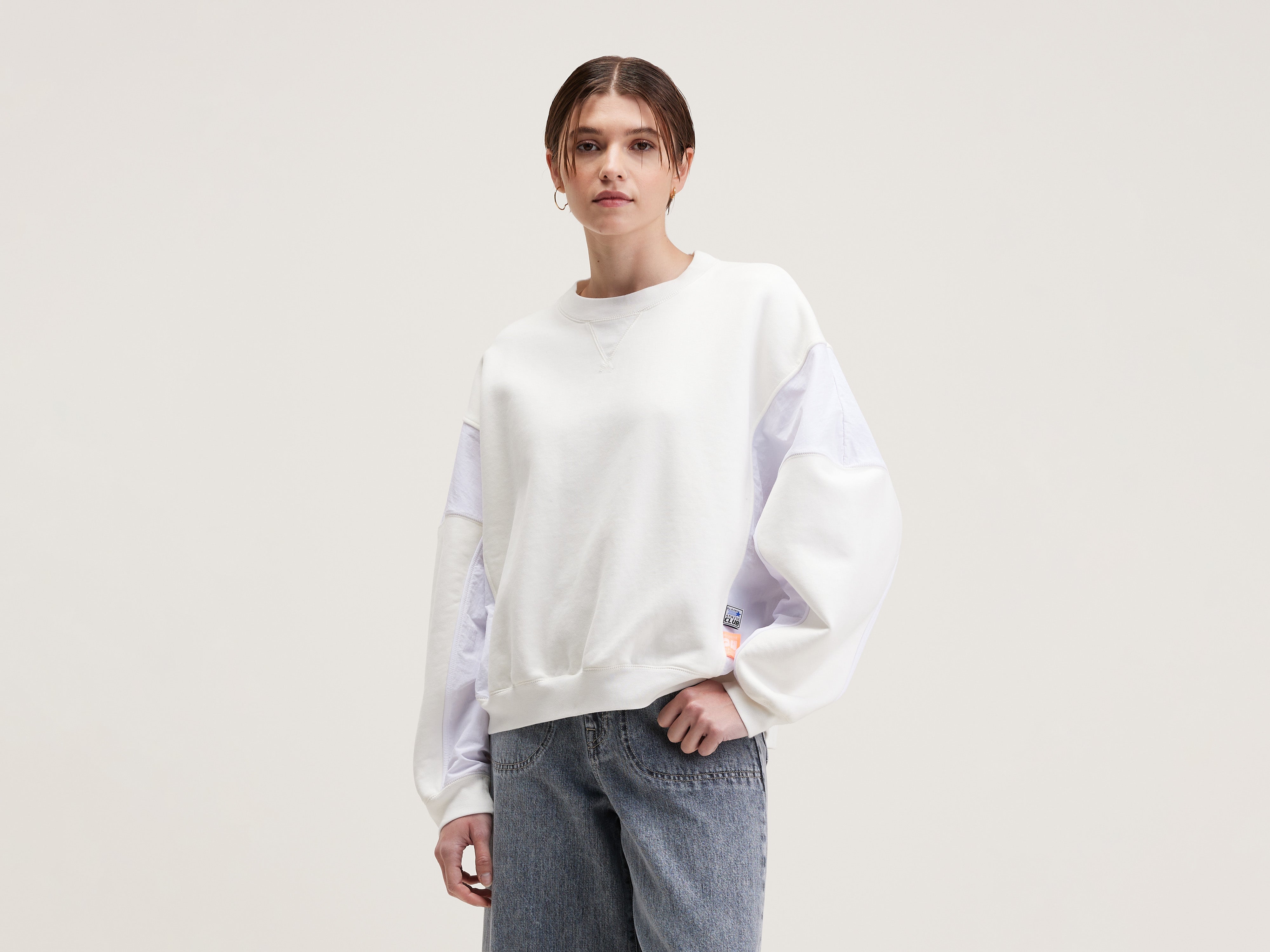 Flips Round-neck Sweatshirt - Vintage white For Women | Bellerose