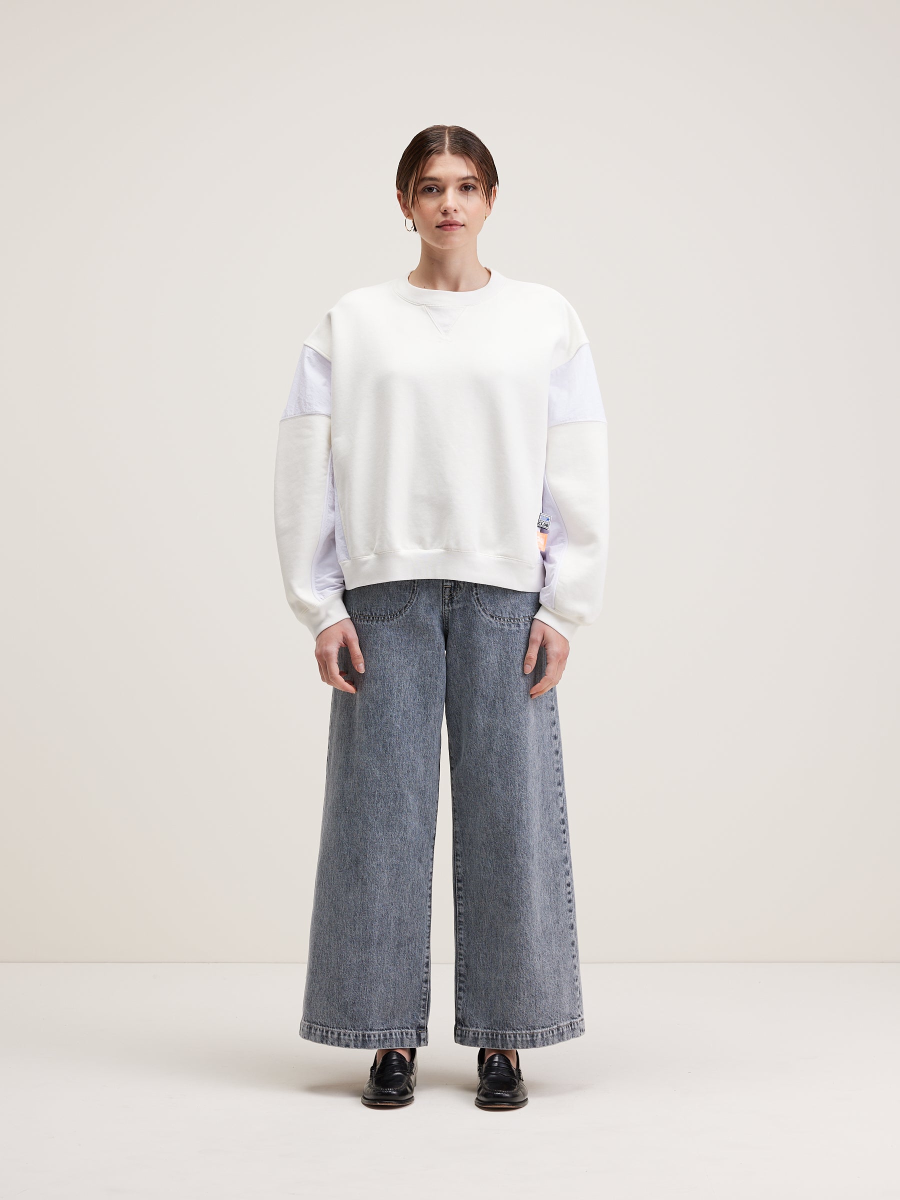 Flips Round-neck Sweatshirt - Vintage white For Women | Bellerose