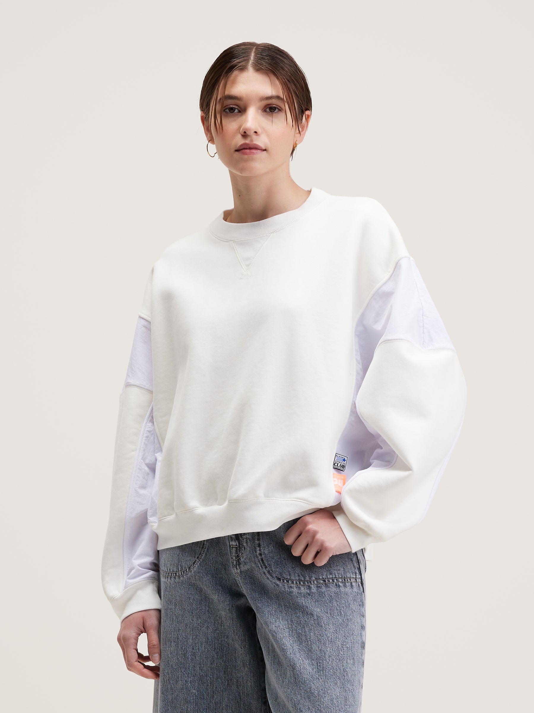 Flips Round-neck Sweatshirt - Vintage white For Women | Bellerose