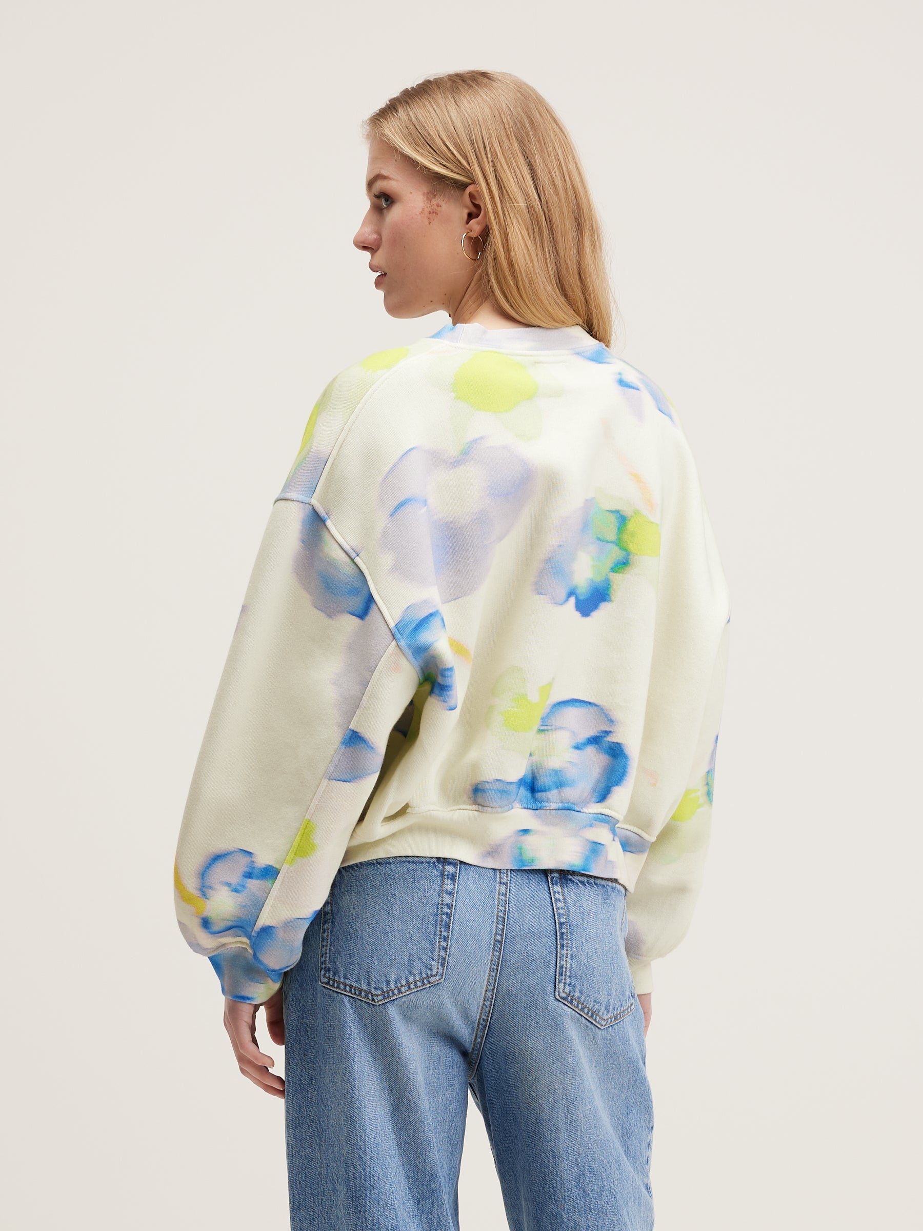 Fancy floral printed sweatshirt (242 / W / COMBO B)