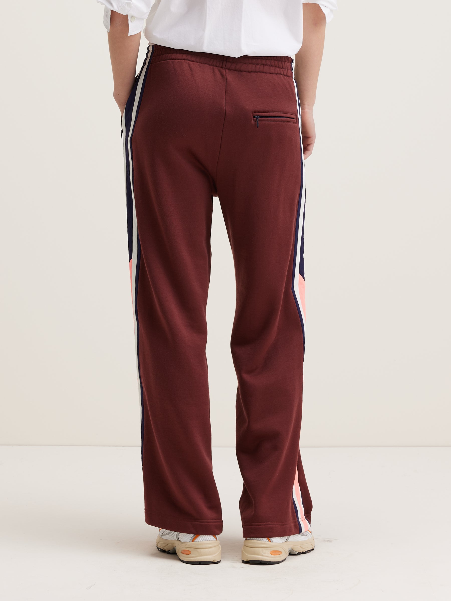 Tania Wide Track Trousers - Grenat For Women | Bellerose