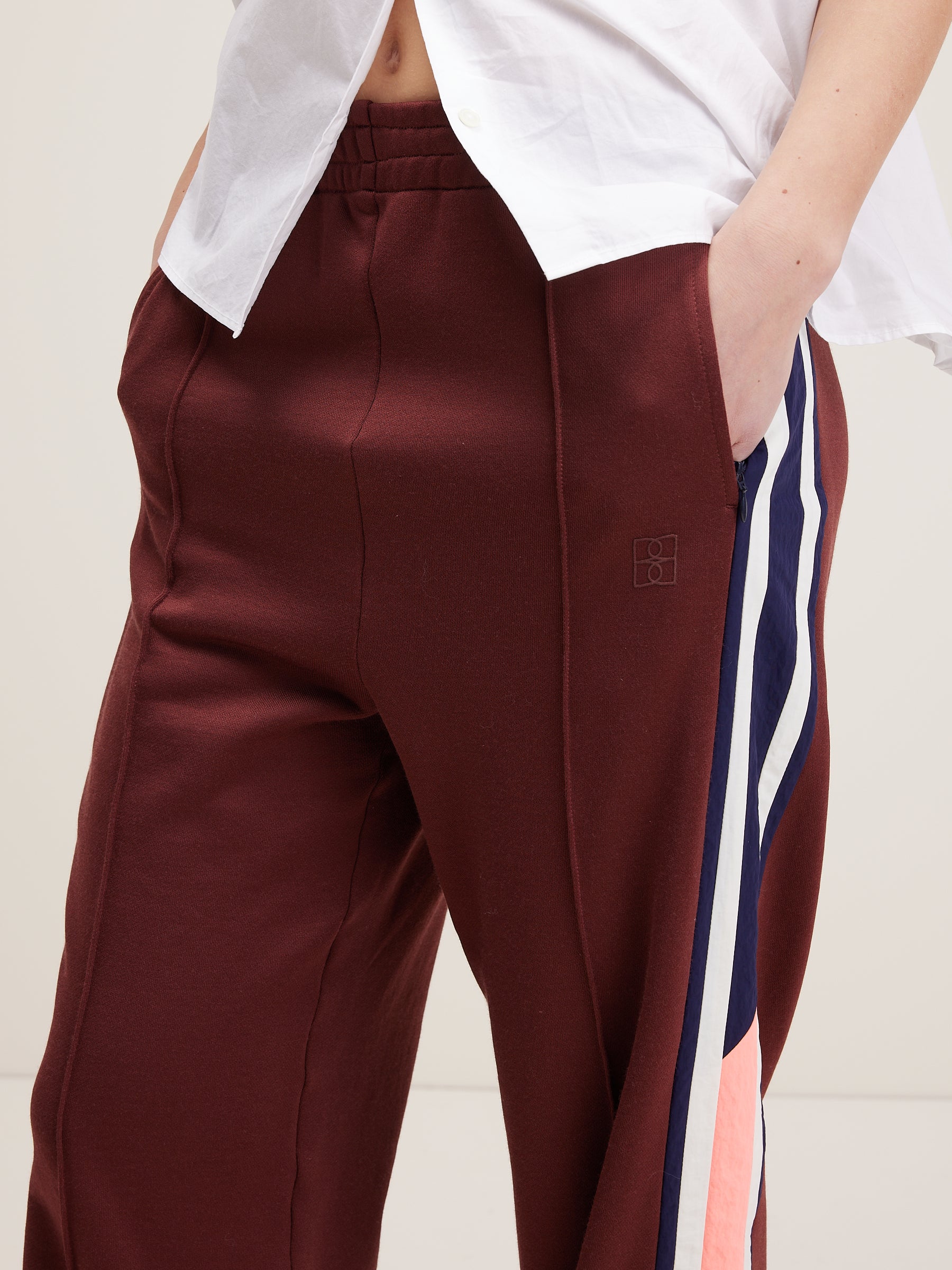 Tania wide track trousers (242 / W / GRENAT)