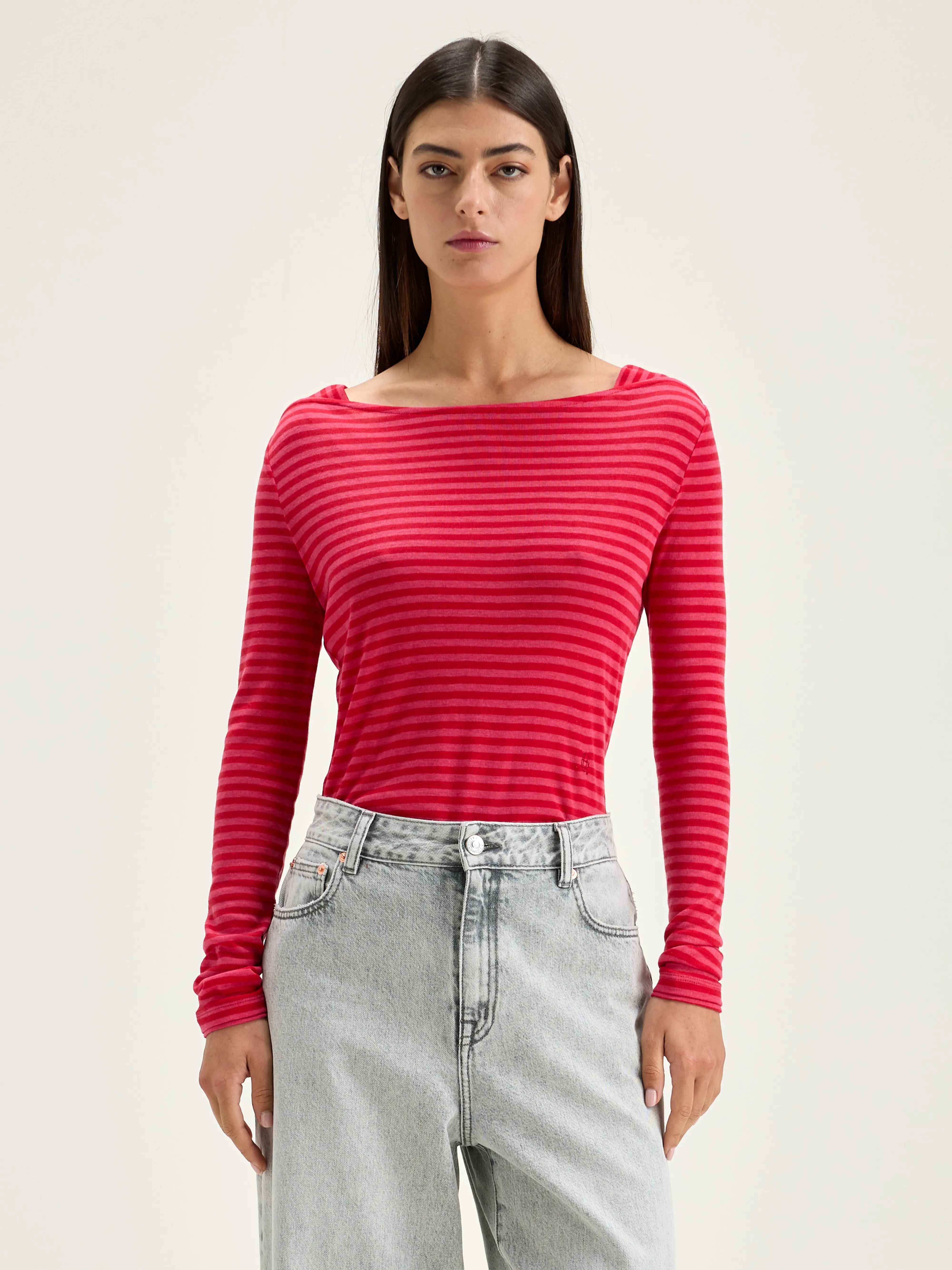 Veras Slim T-shirt - Braise / Fushia For Women | Bellerose