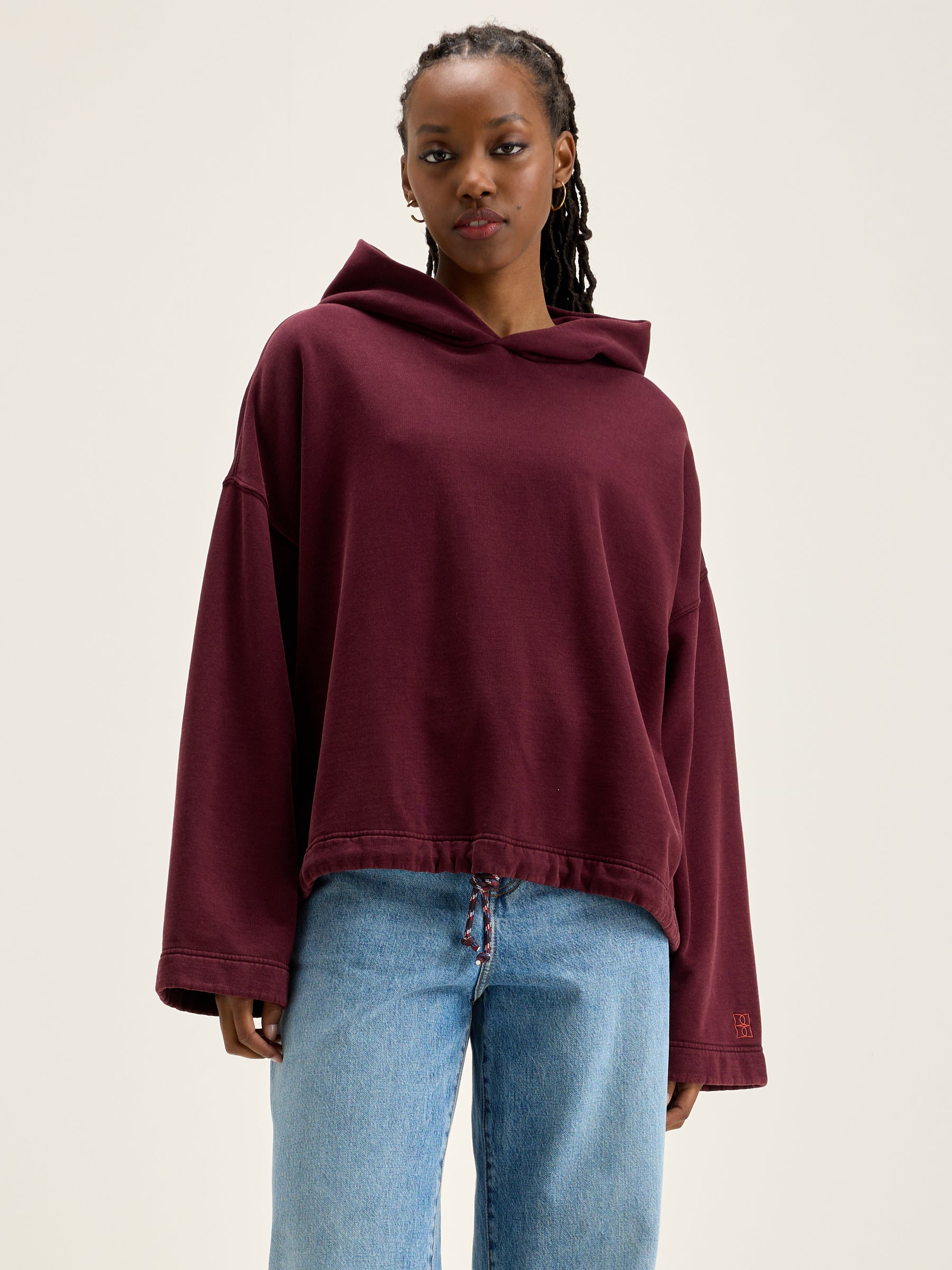 Cate Hoodie - Wine Voor Dames | Bellerose