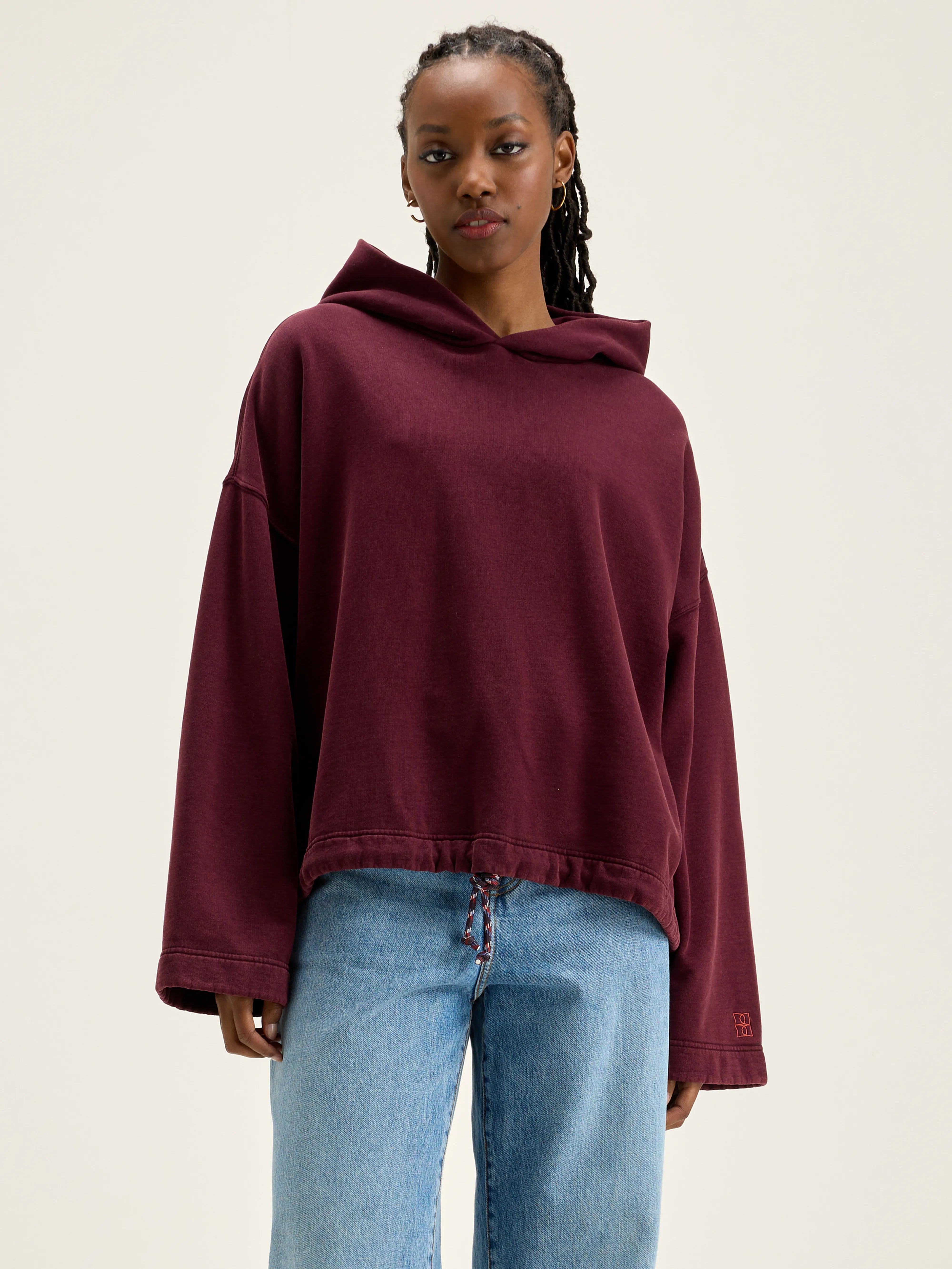 Hoodie Cate - Wine Pour Femme | Bellerose