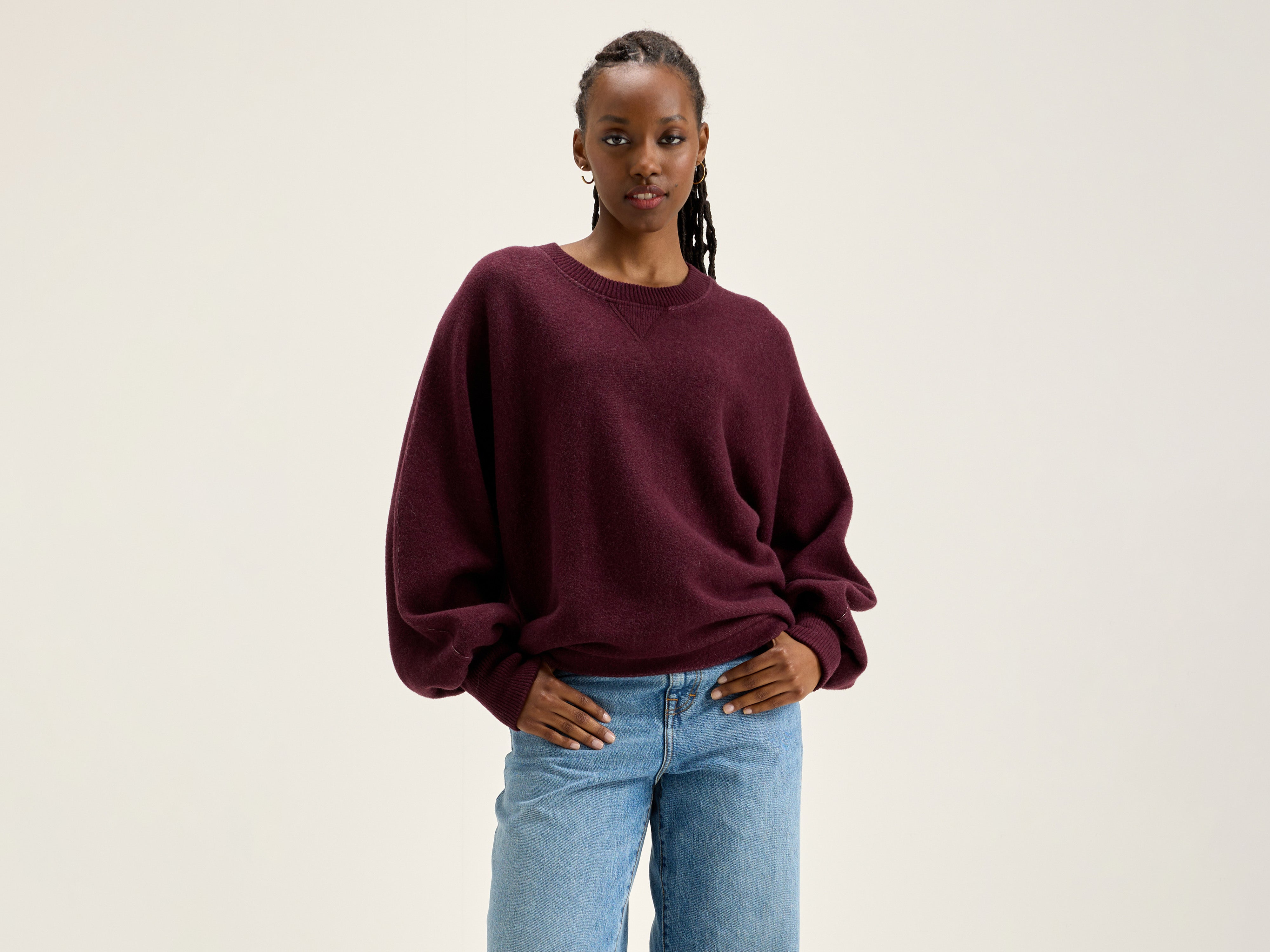 Milos crew-neck sweatshirt (242 / W / WINE)