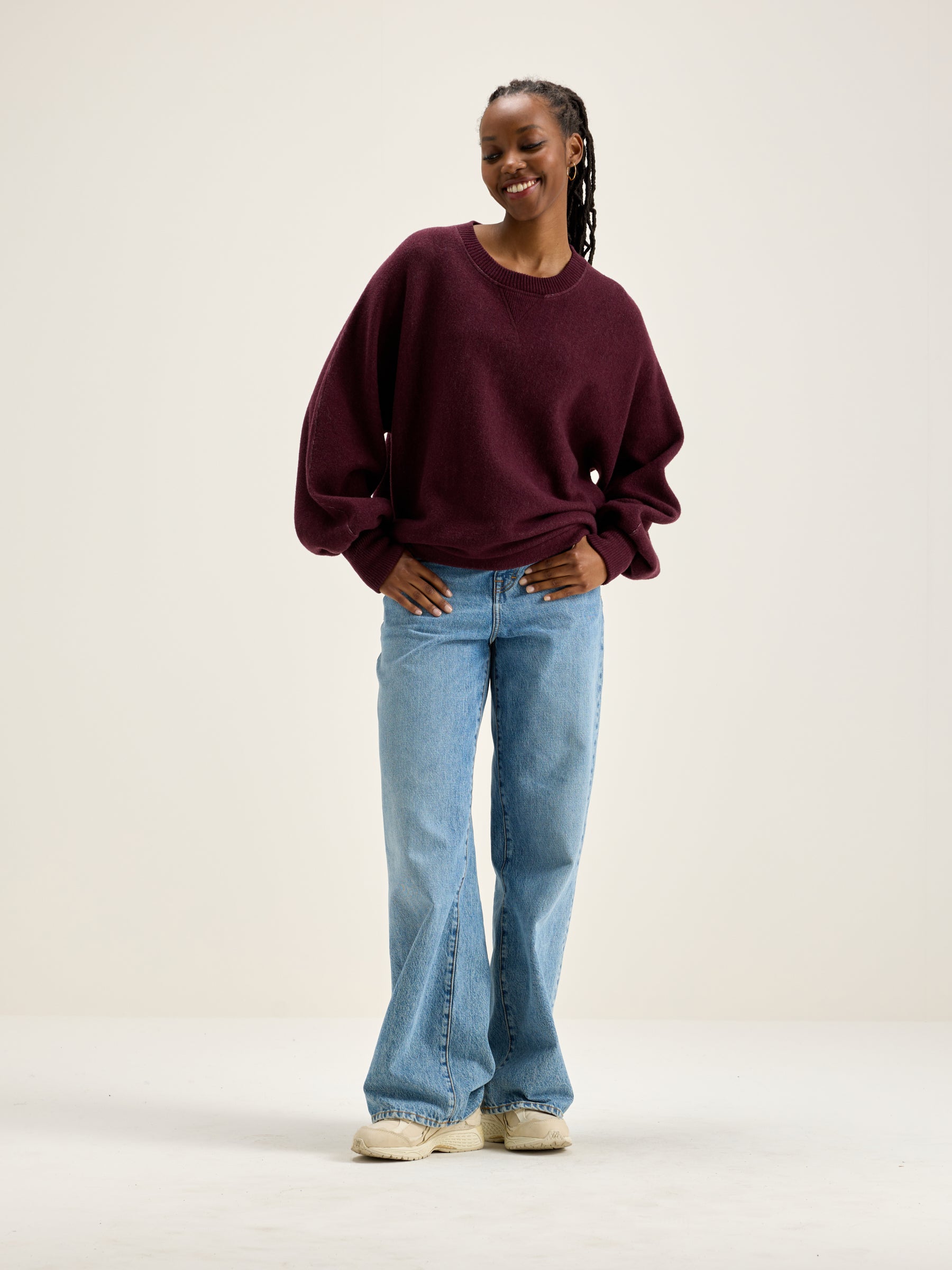 Milos Crew-neck Sweatshirt - Wine For Women | Bellerose