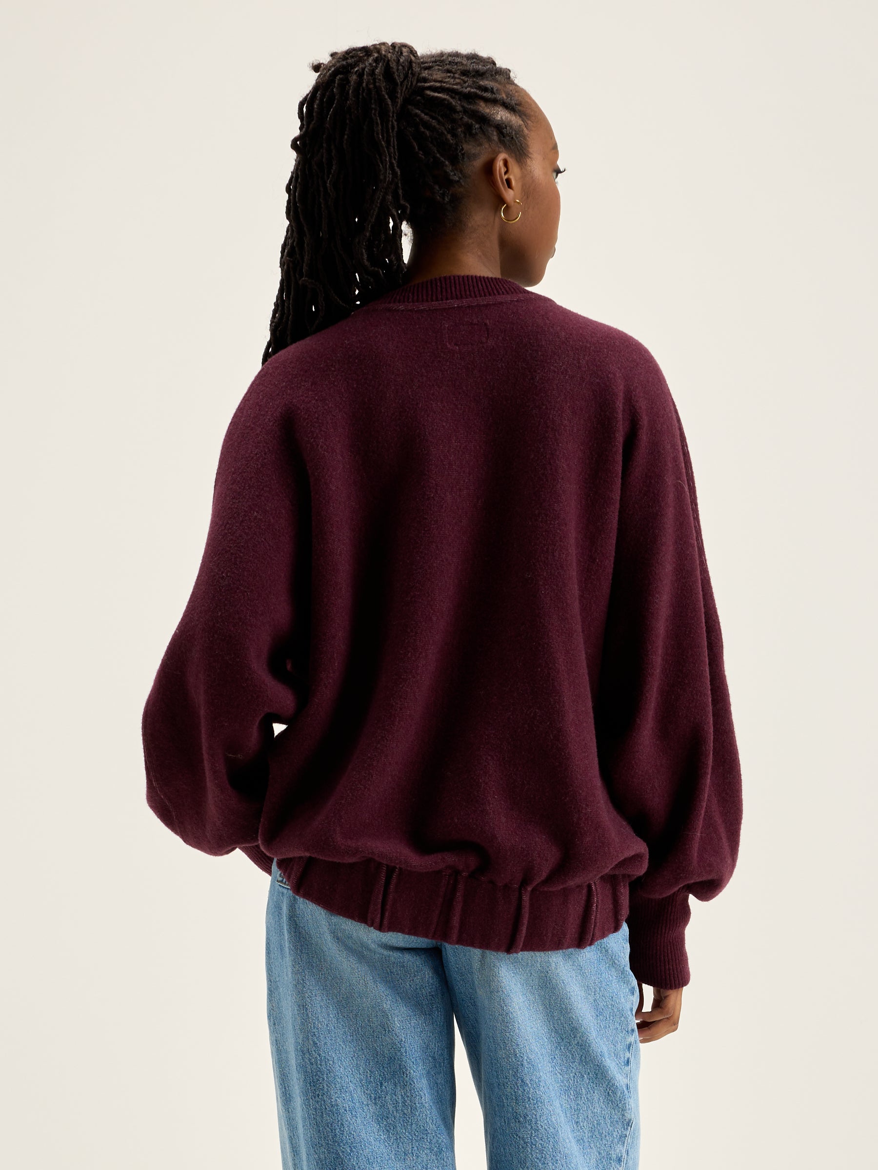 Milos ronde hals sweatshirt (242 / W / WINE)