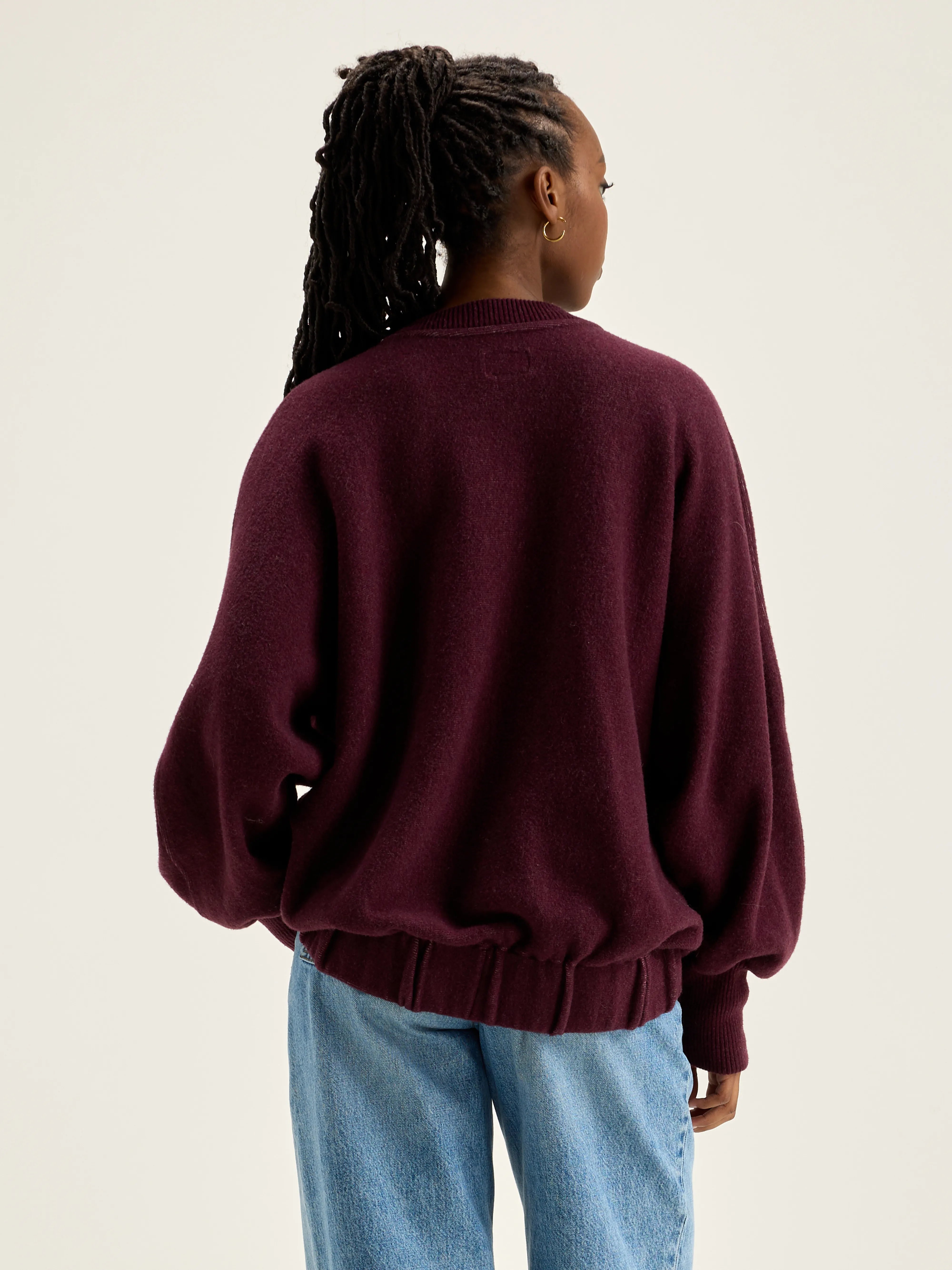 Pull Col Rond Milos - Wine Pour Femme | Bellerose