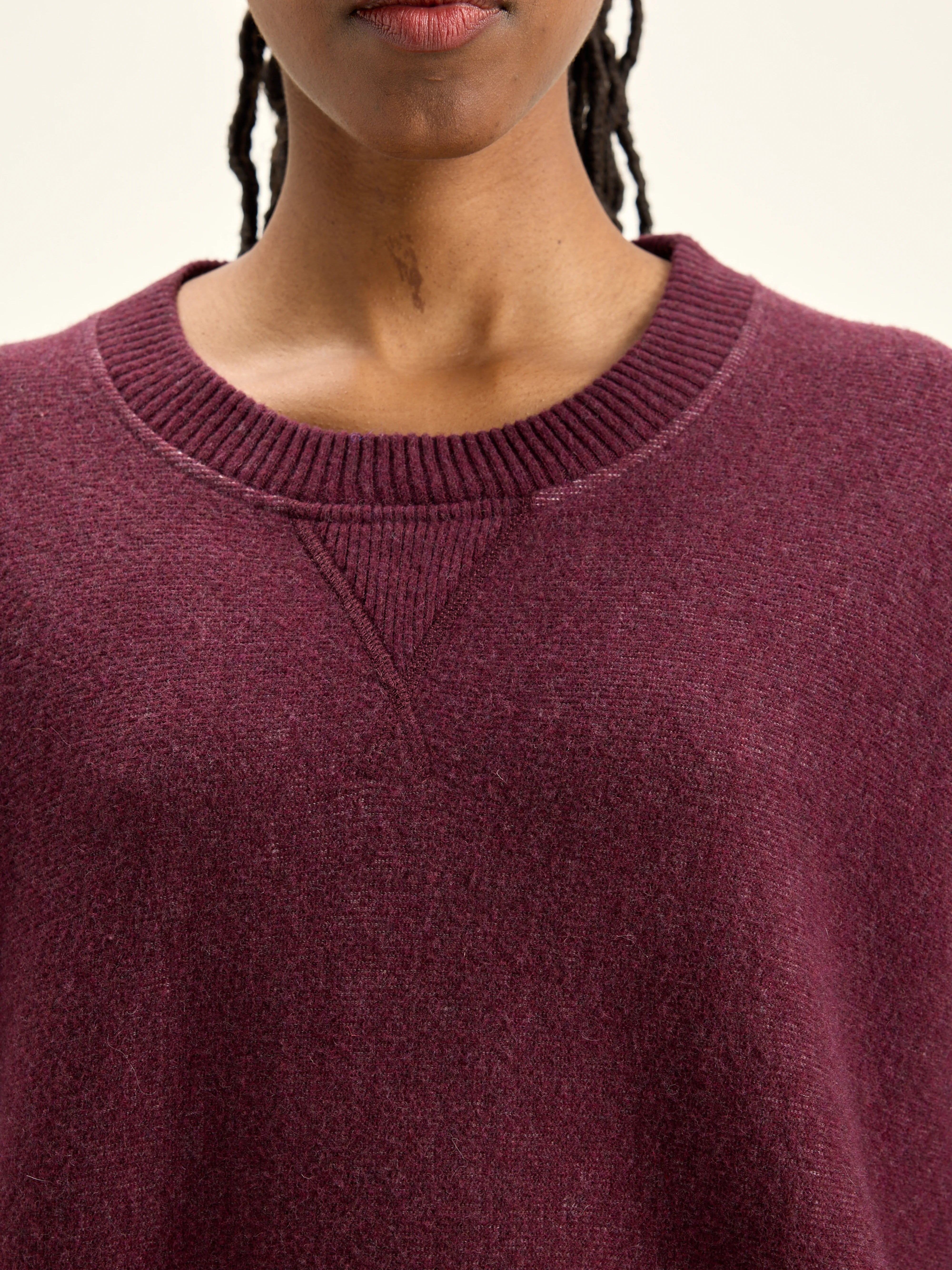 Pull Col Rond Milos - Wine Pour Femme | Bellerose