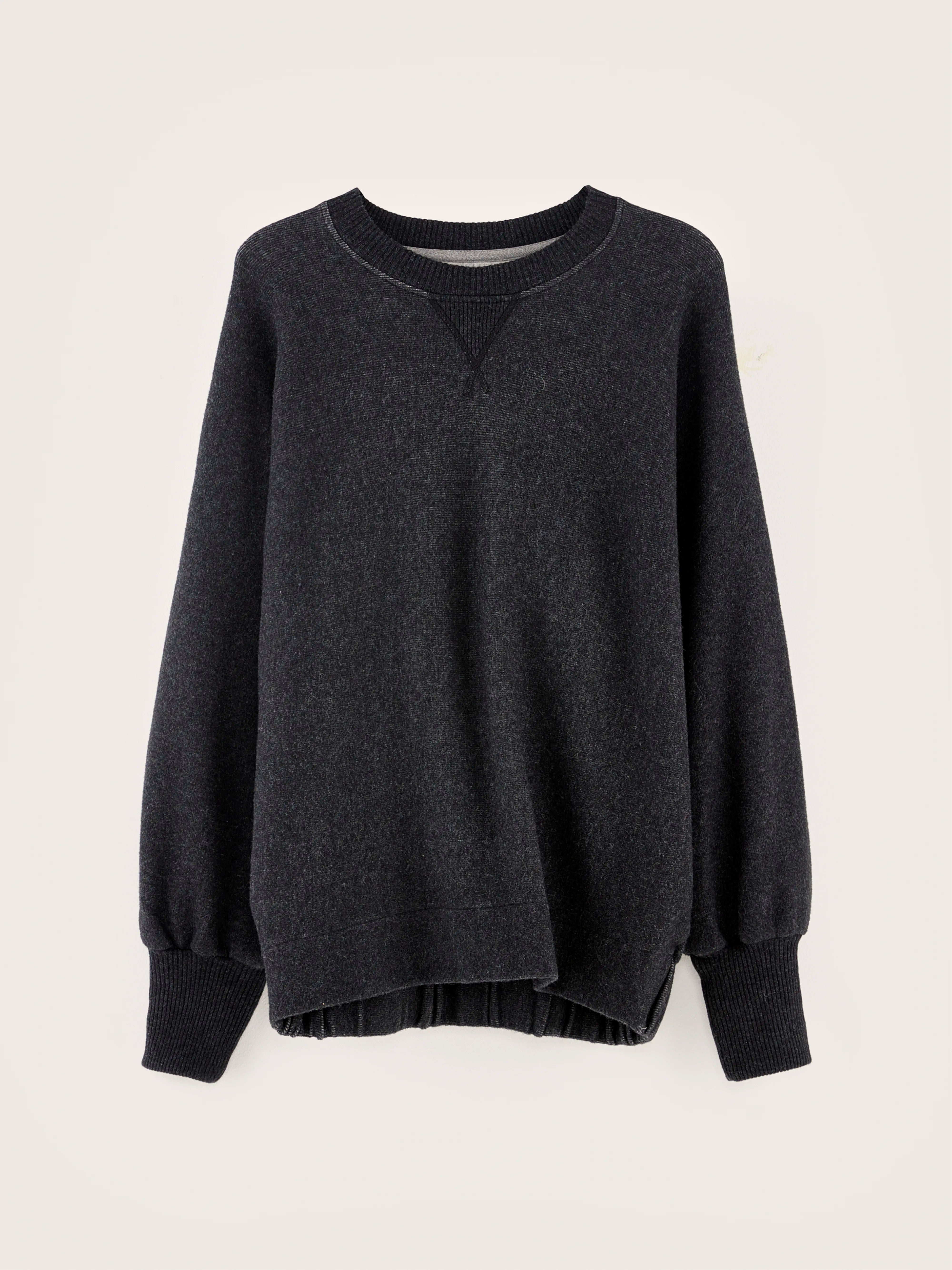 Milos ronde hals sweatshirt (242 / W / OFF BLACK)