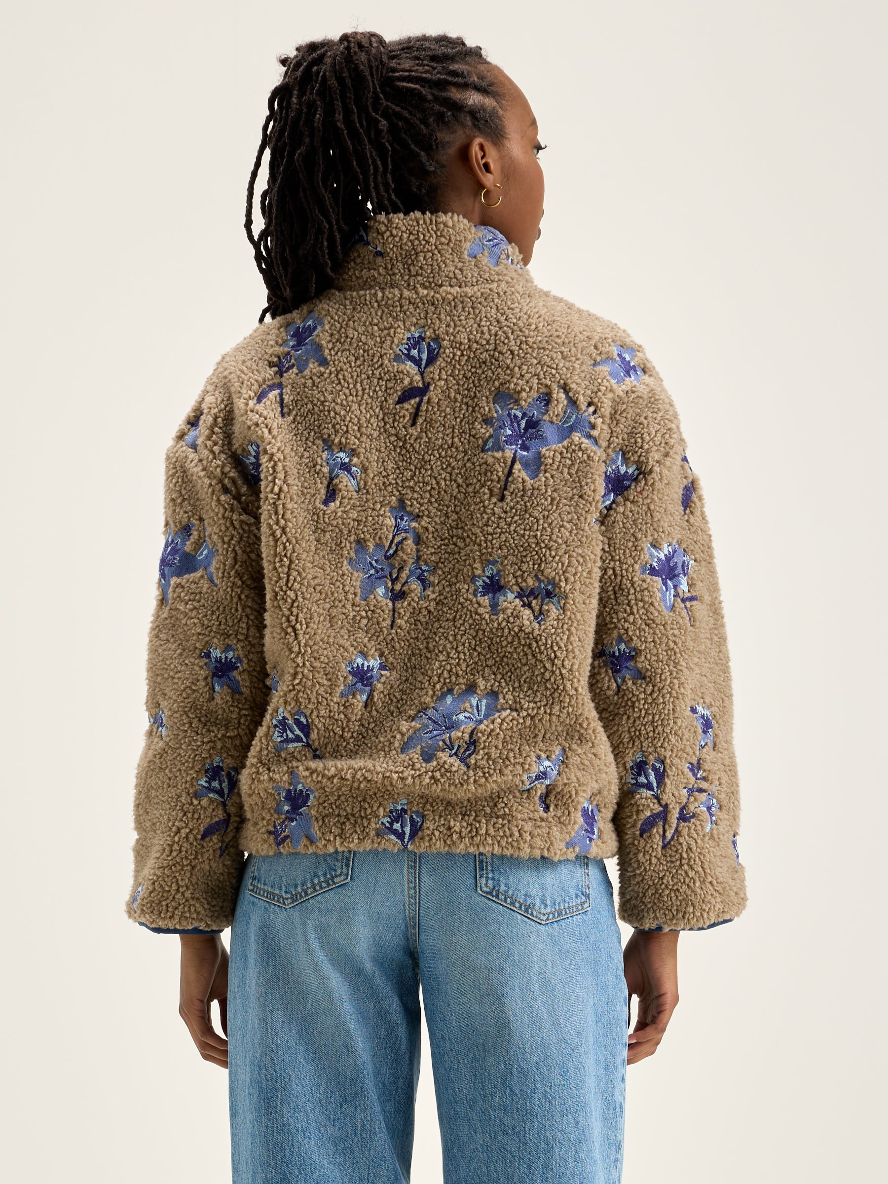 Nilou Teddy Sweatshirt - Sable For Women | Bellerose