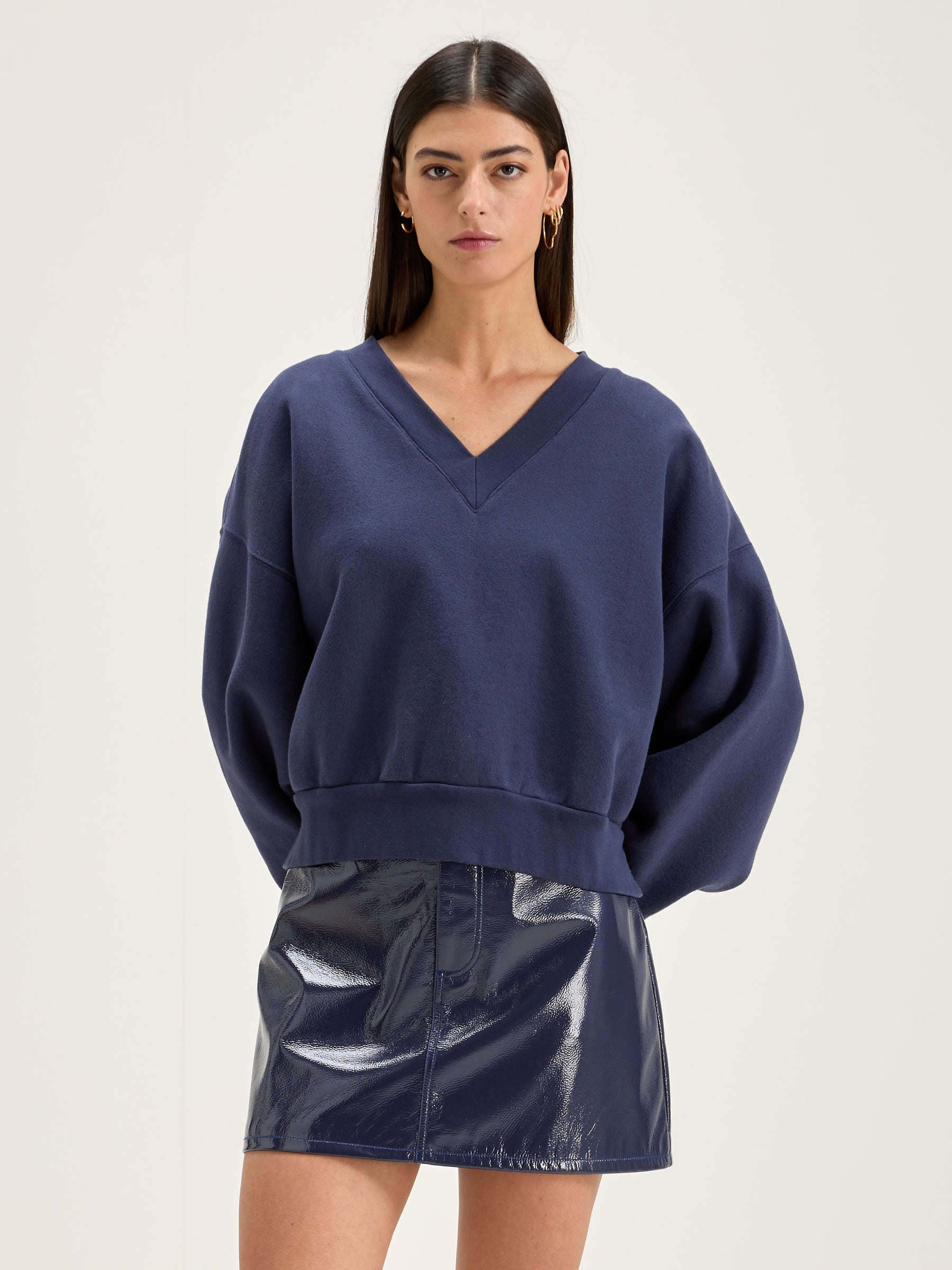 Varola V-neck Sweatshirt - Naval For Women | Bellerose