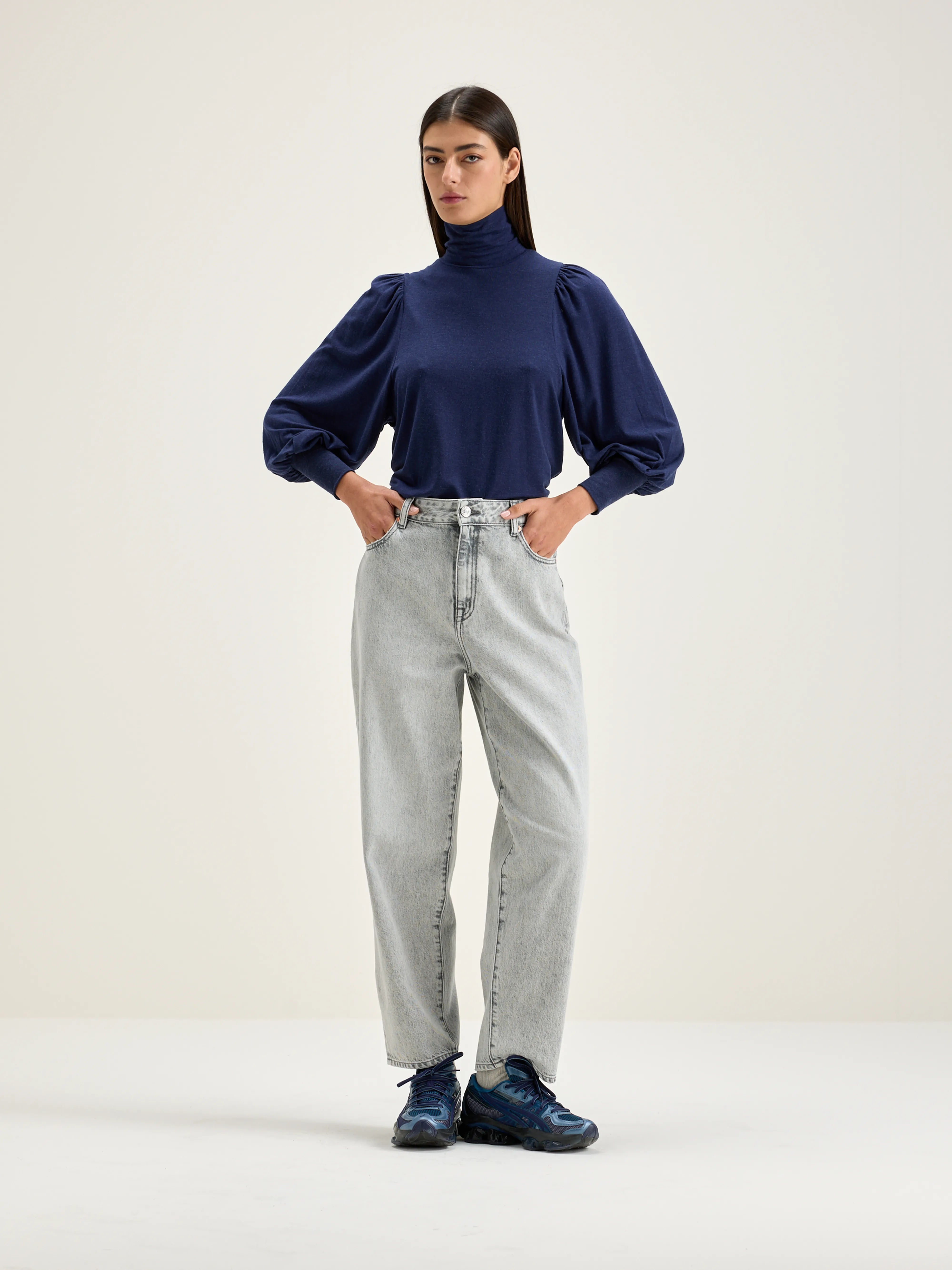 Vazo Turtleneck T-shirt - Naval For Women | Bellerose