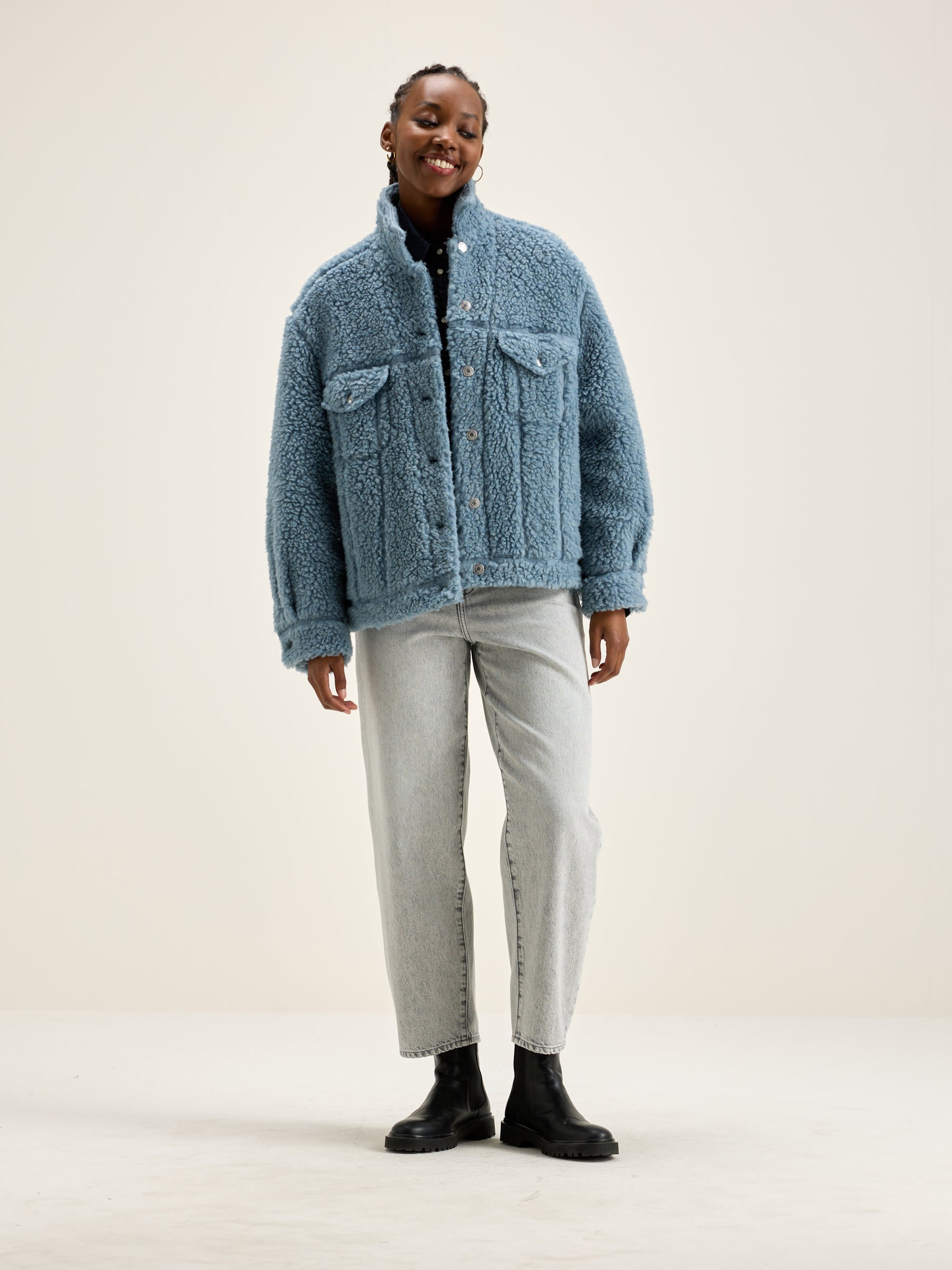 Joyce Teddy Jacket - Denim For Women | Bellerose