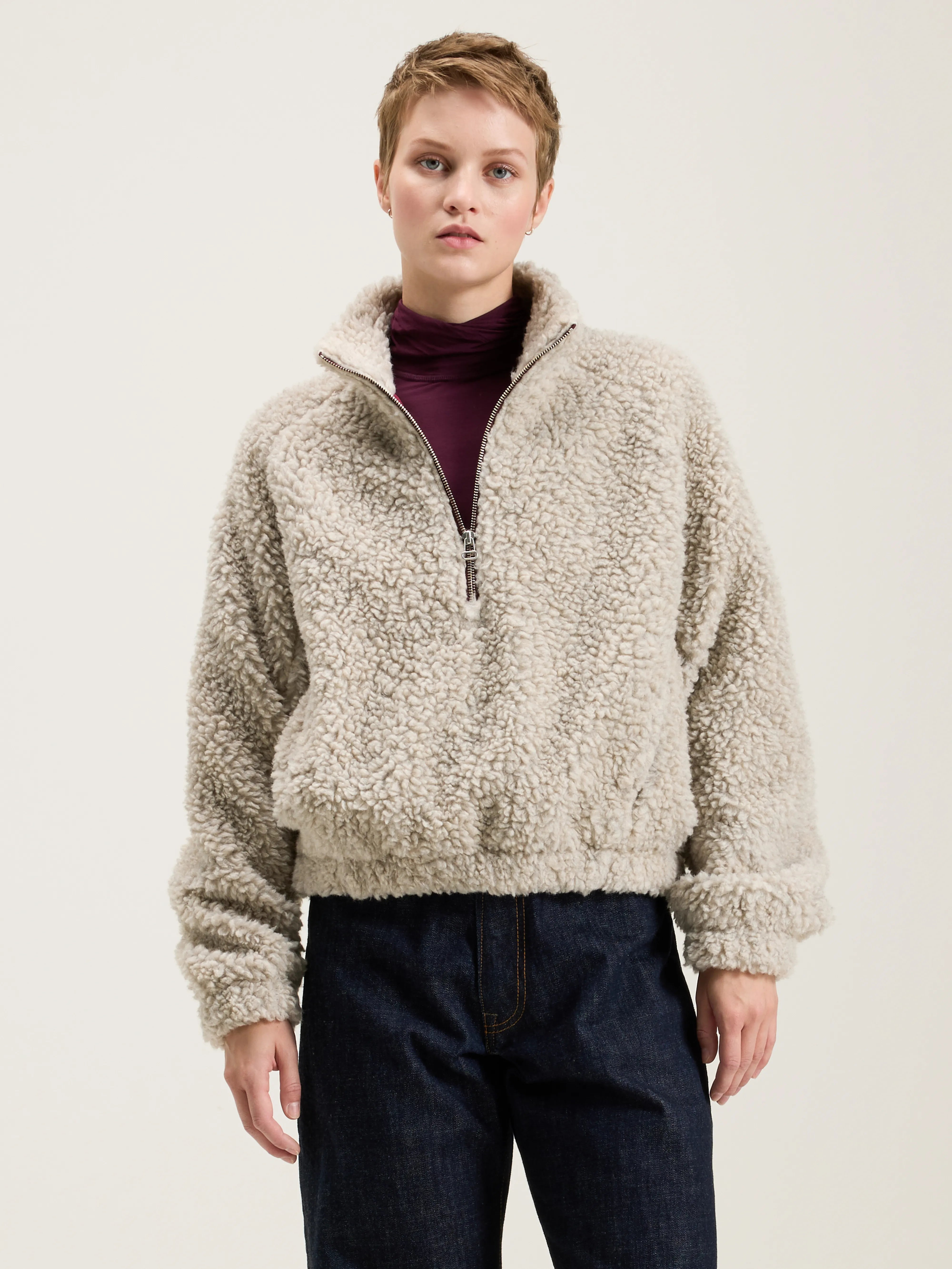 Sweatshirt Teddy Alixe - Heather grey Pour Femme | Bellerose