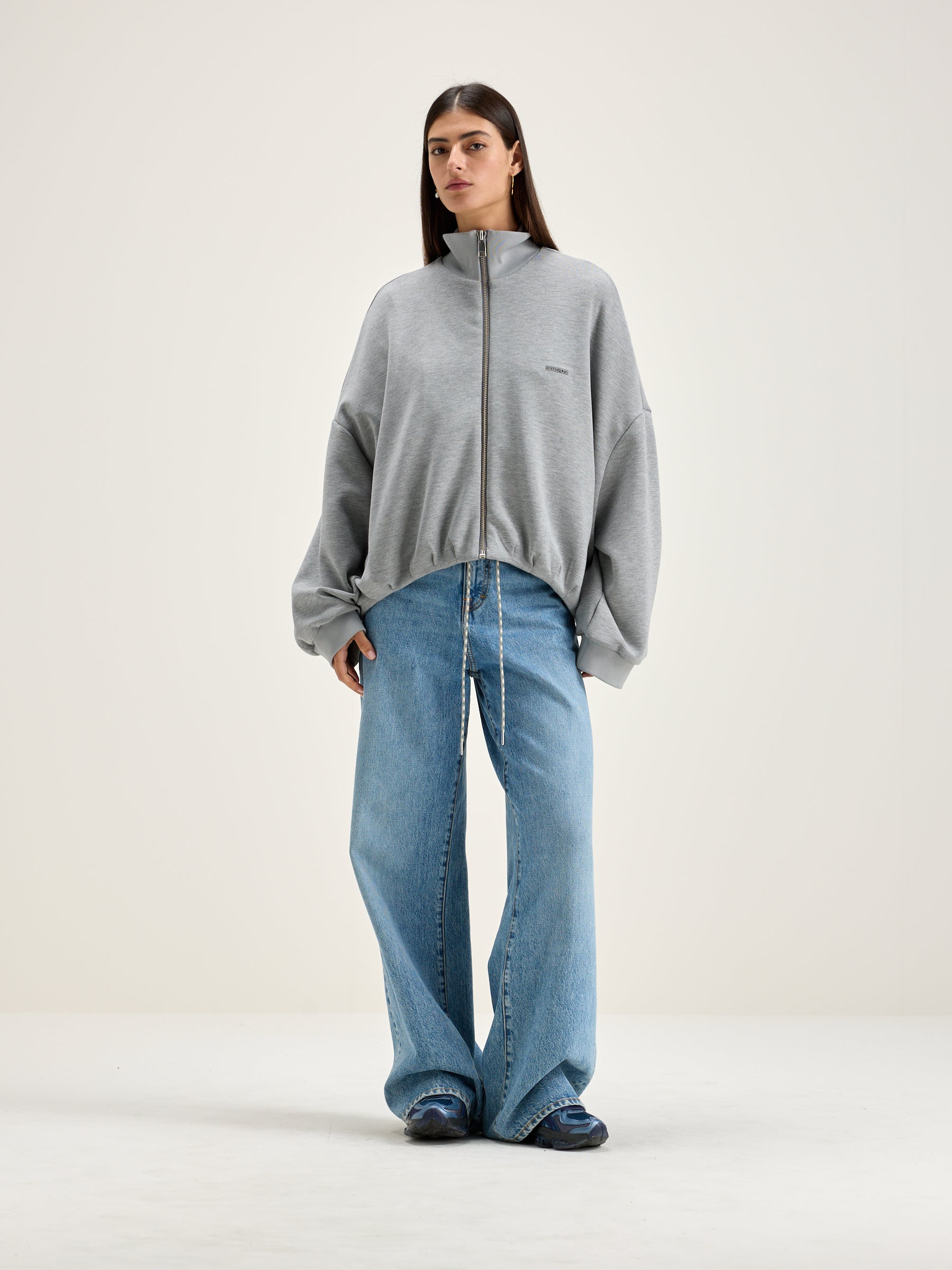 Tallis Zip-up Sweatshirt - Heather grey For Women | Bellerose