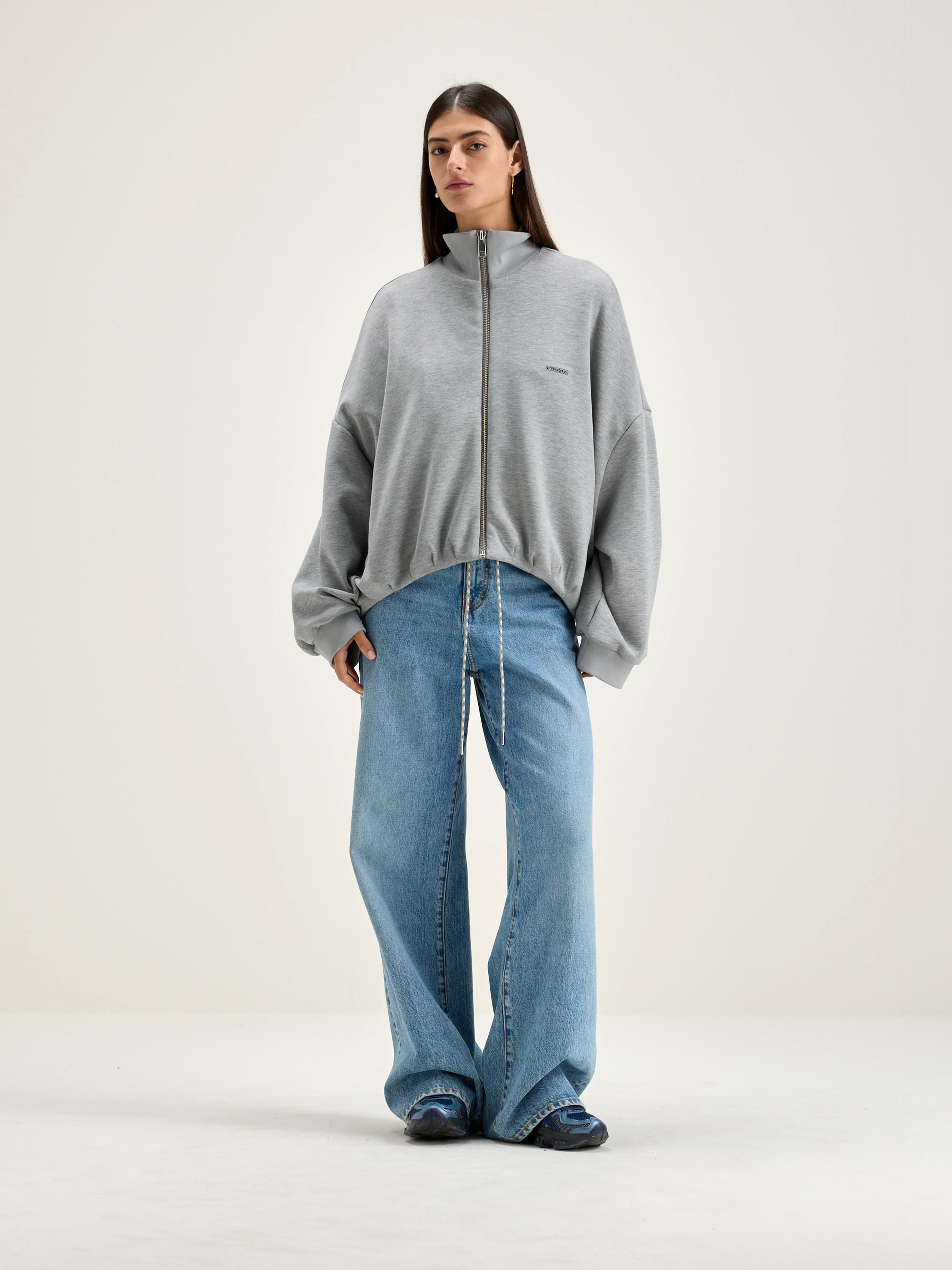 Tallis Zip-up Sweatshirt - Heather grey For Women | Bellerose