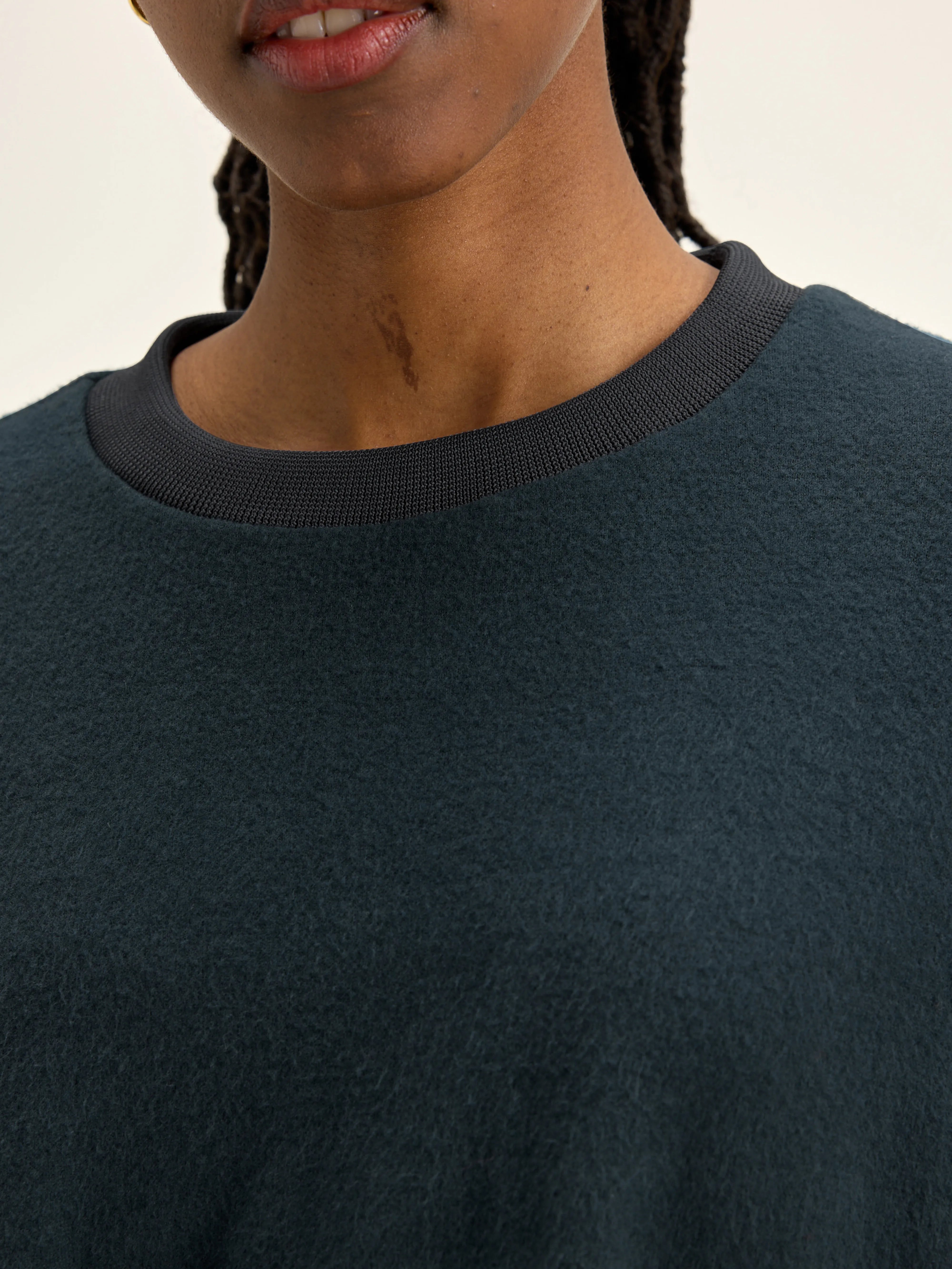 Sweatshirt Col Ras Du Cou Flamo - Acier Pour Femme | Bellerose