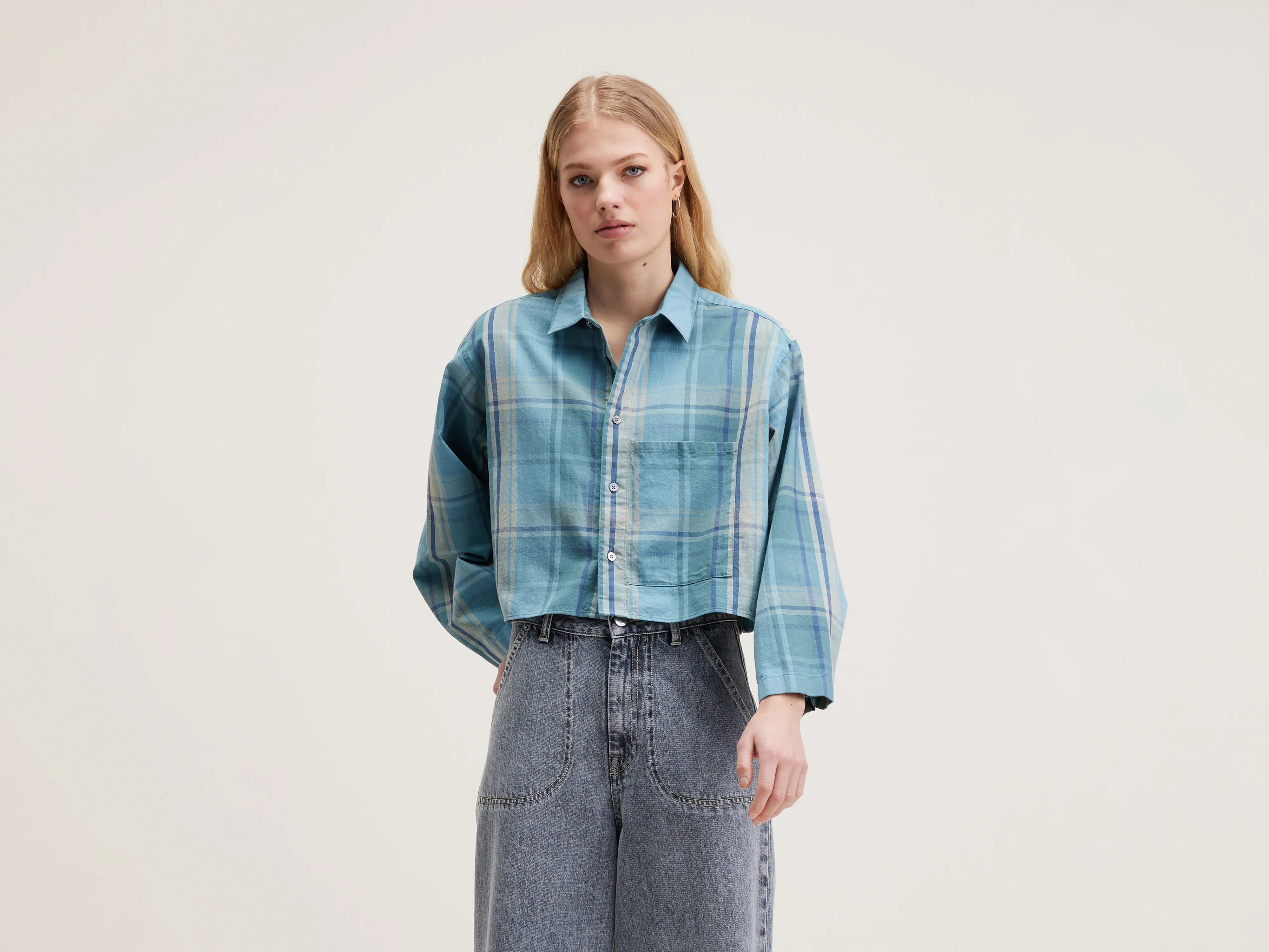 Greene cropped shirt (242 / W / CHECK A)