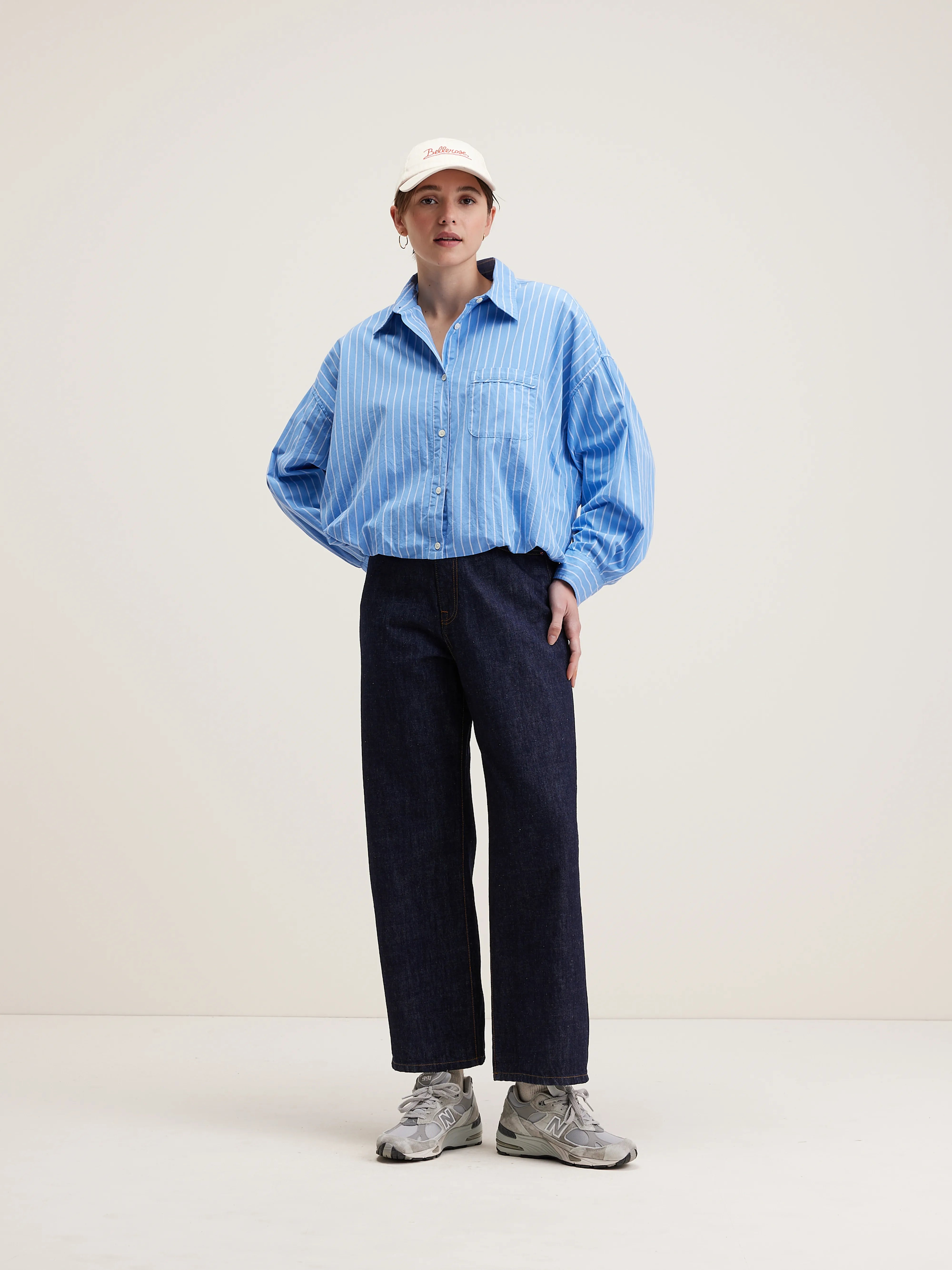 Graham Voluminous Shirt - Azur For Women | Bellerose