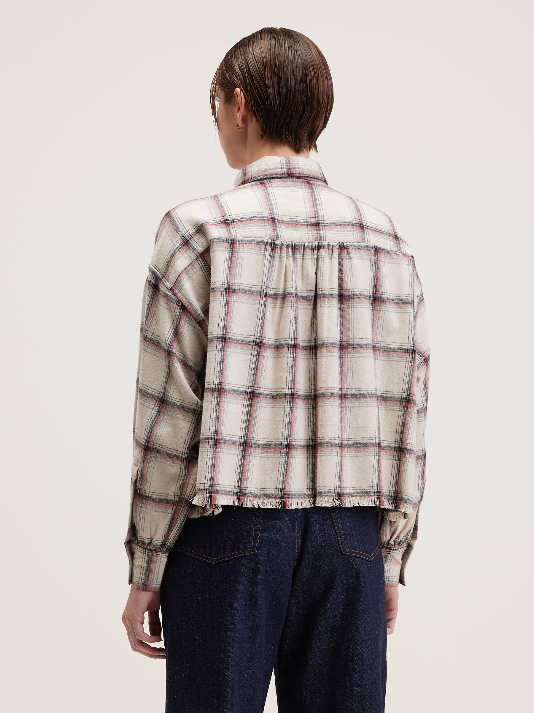 Kraft cropped shirt (242 / W / CHECK A)