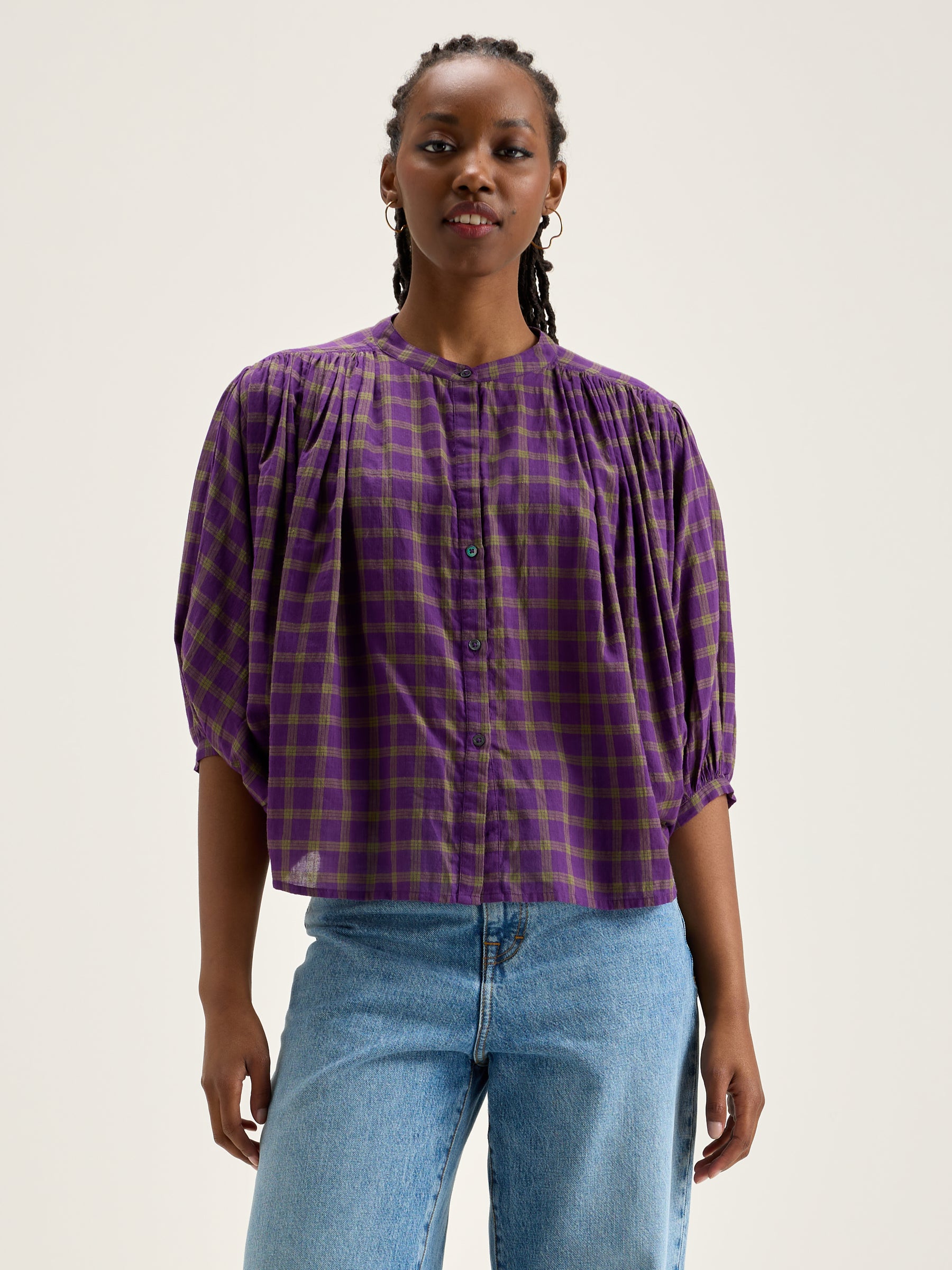 Ink Cropped Blouse - Neon For Women | Bellerose