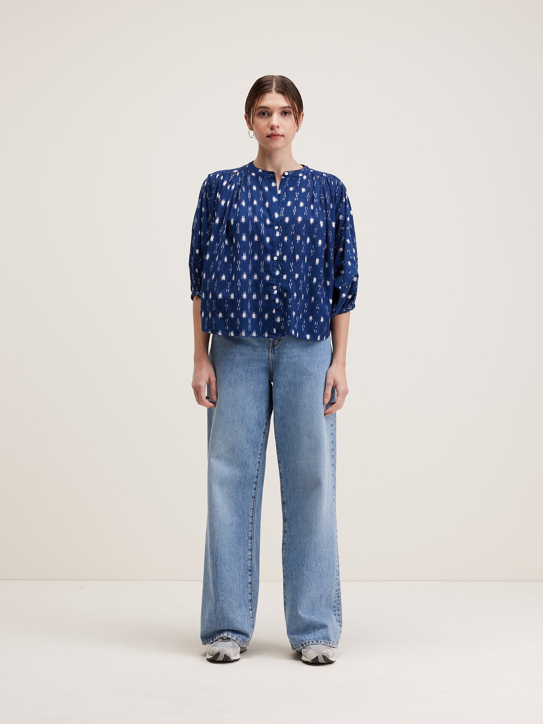 Ink Cropped Blouse - Myosotis Voor Dames | Bellerose