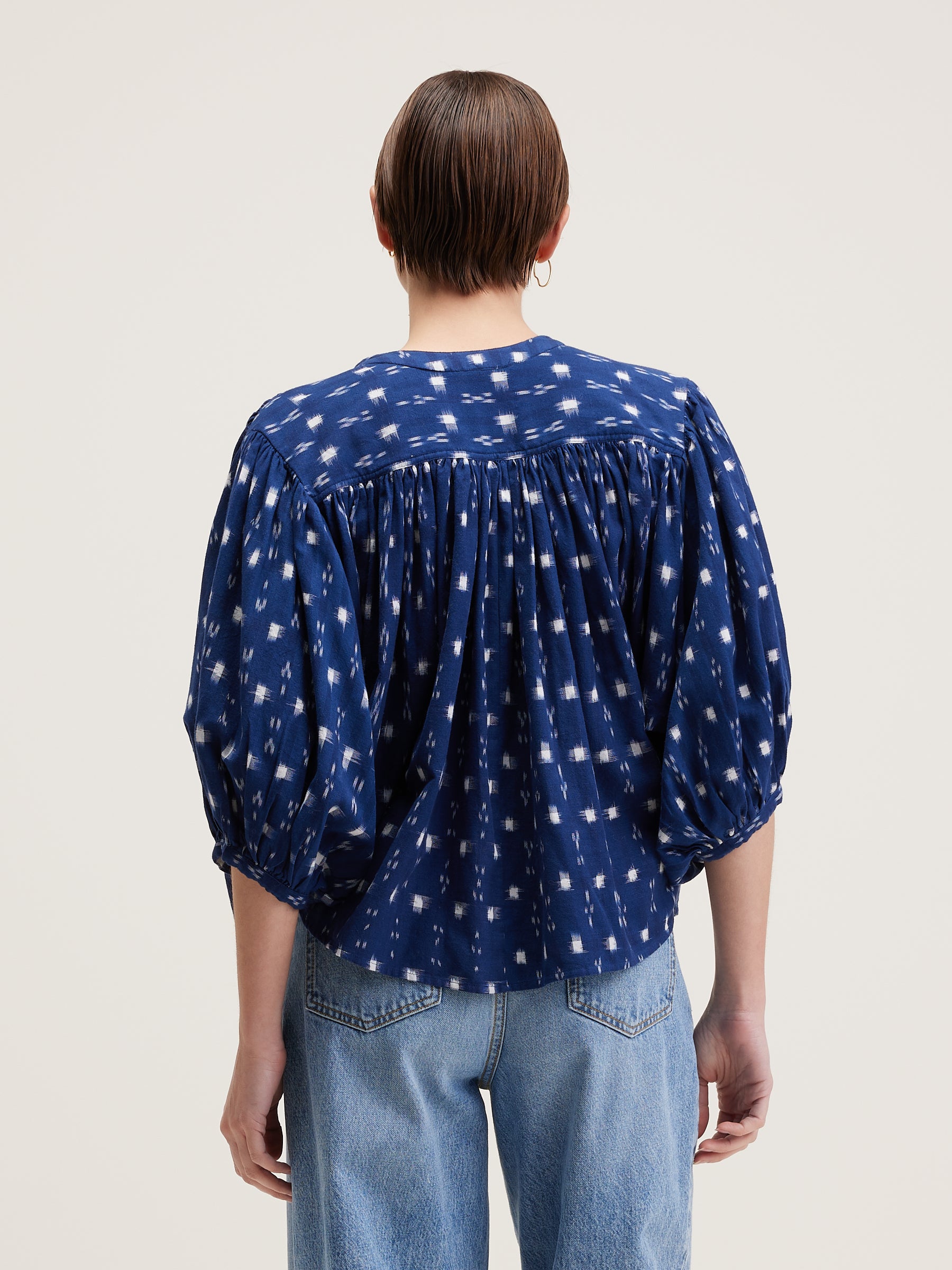 Ink Cropped Blouse - Myosotis Voor Dames | Bellerose