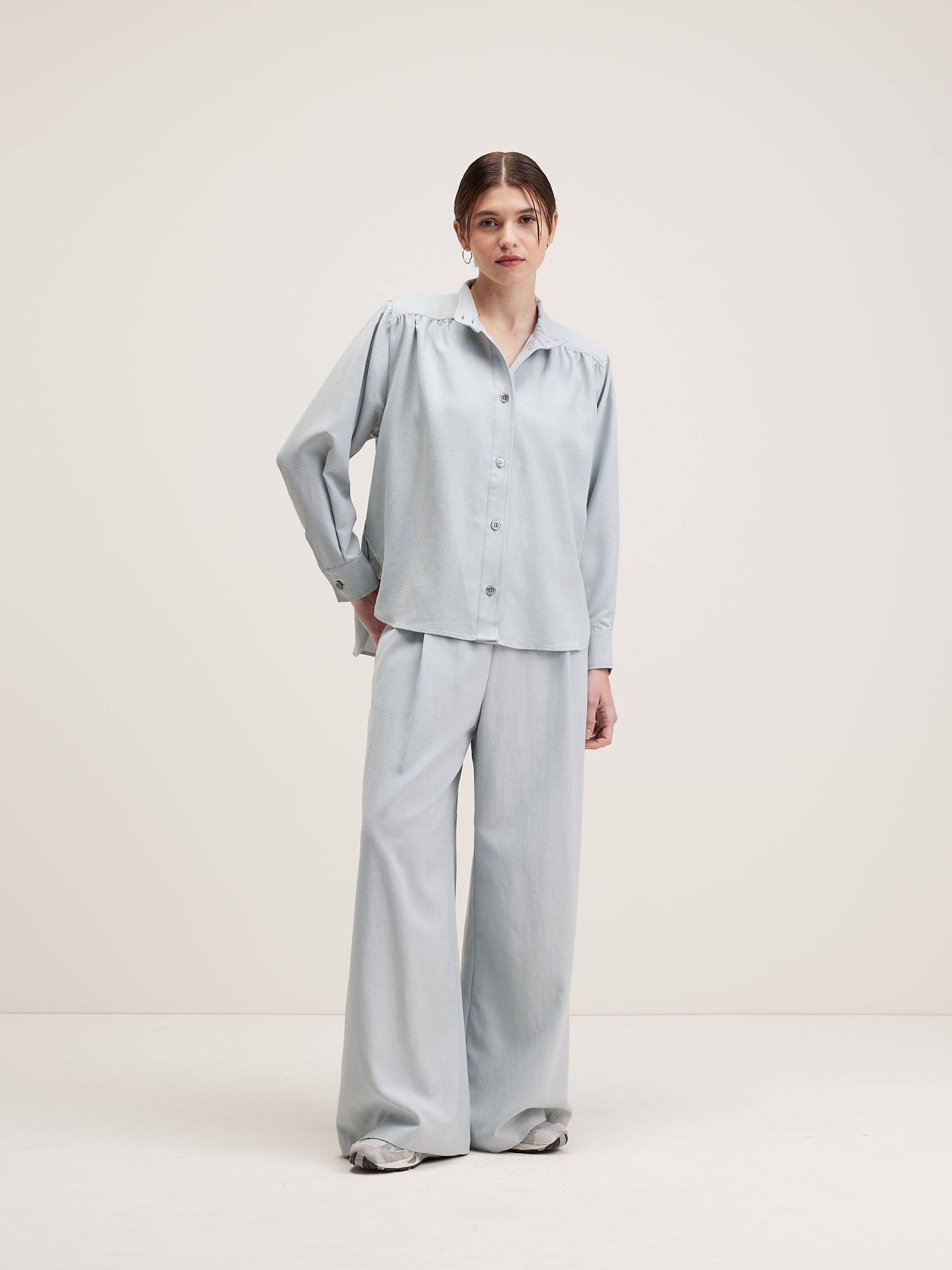 Peachy Button-front Blouse - Givre For Women | Bellerose