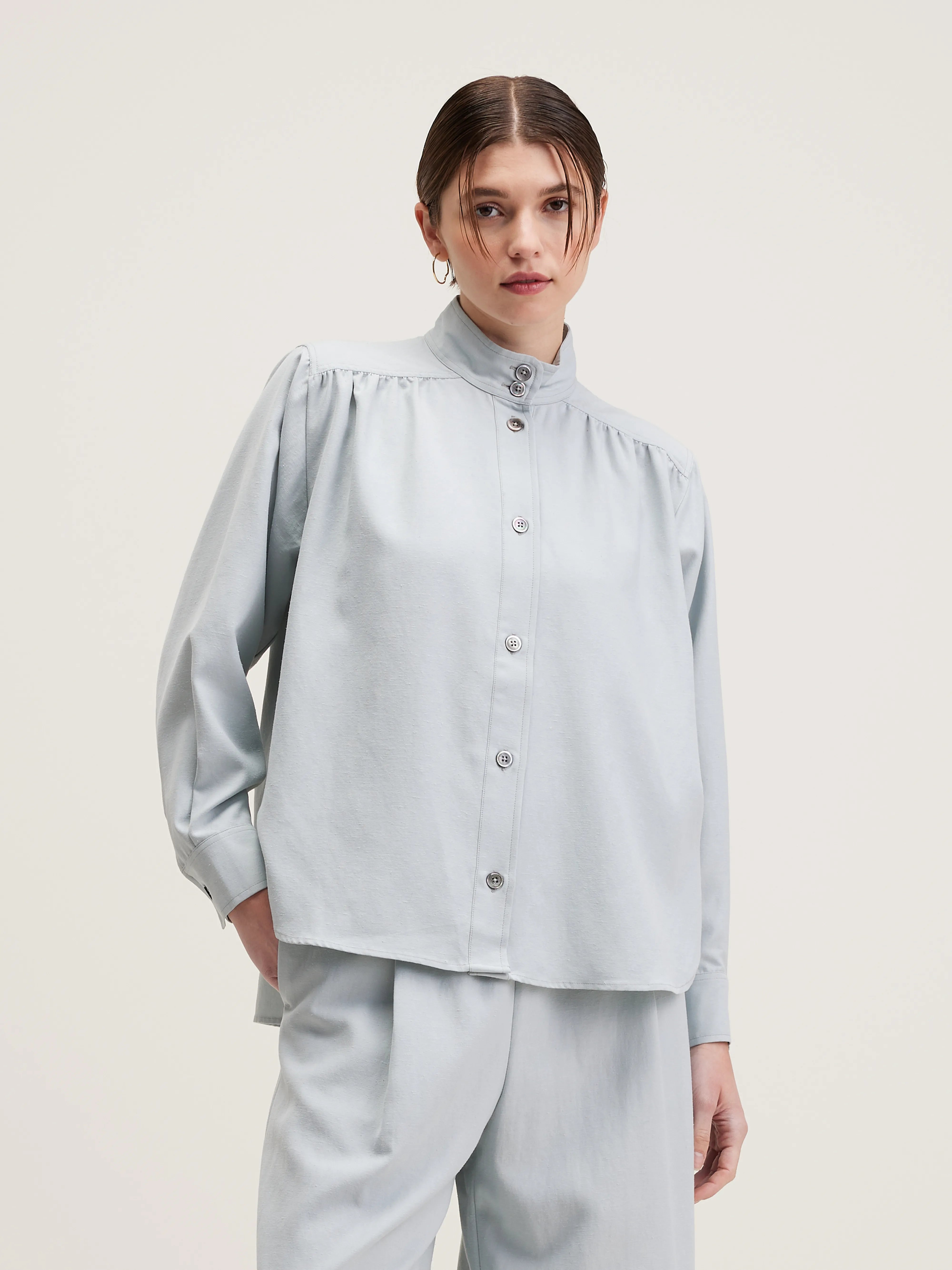 Peachy Button-front Blouse - Givre For Women | Bellerose