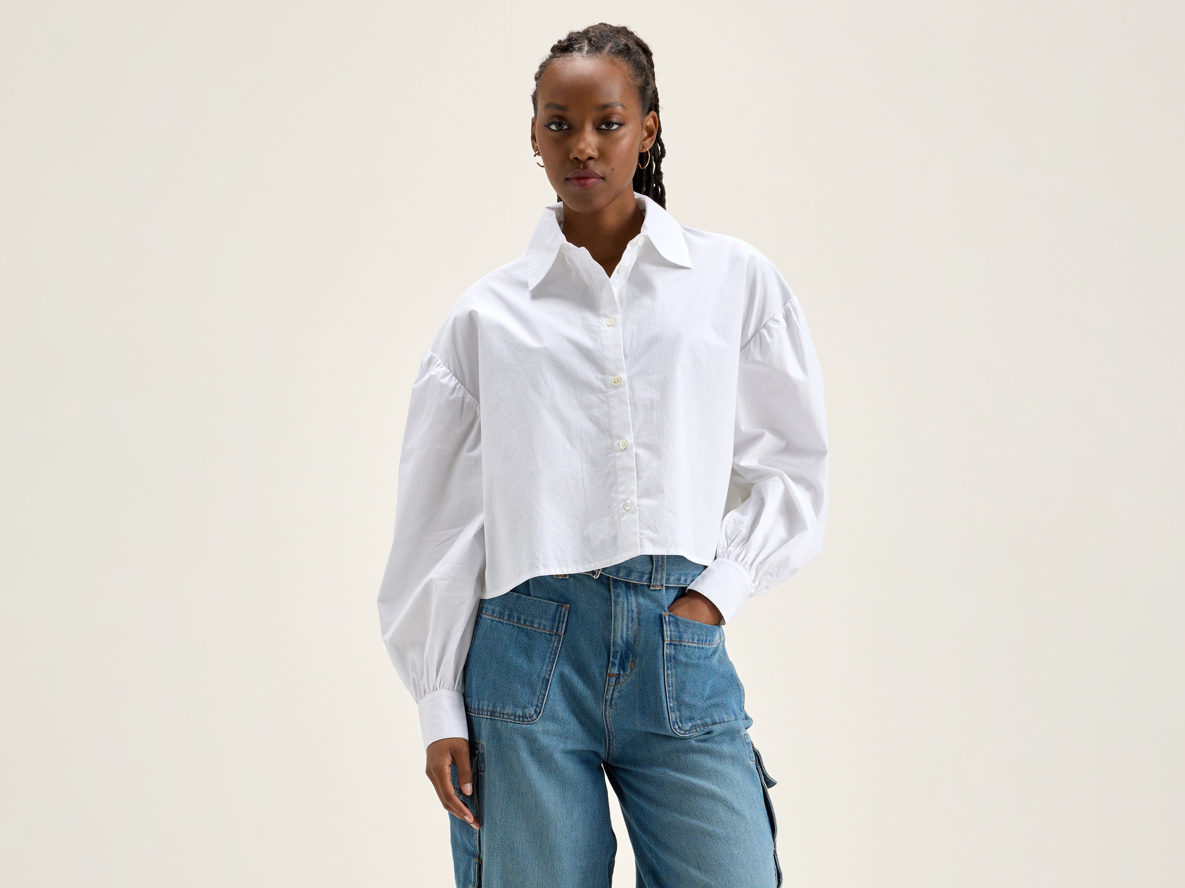 Kinga poplin shirt (242 / W / WHITE)