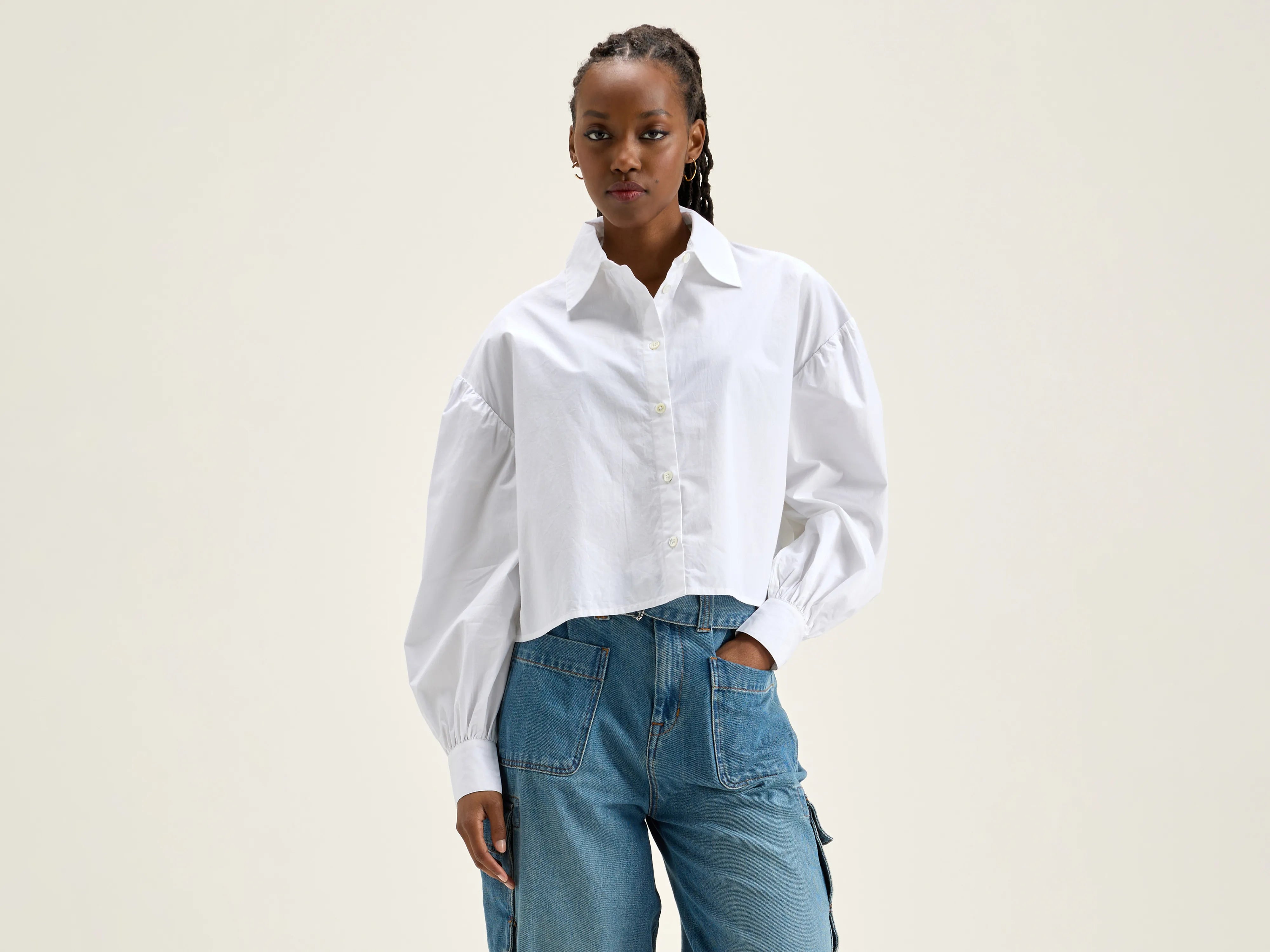 Kinga Poplin Shirt - White For Women | Bellerose